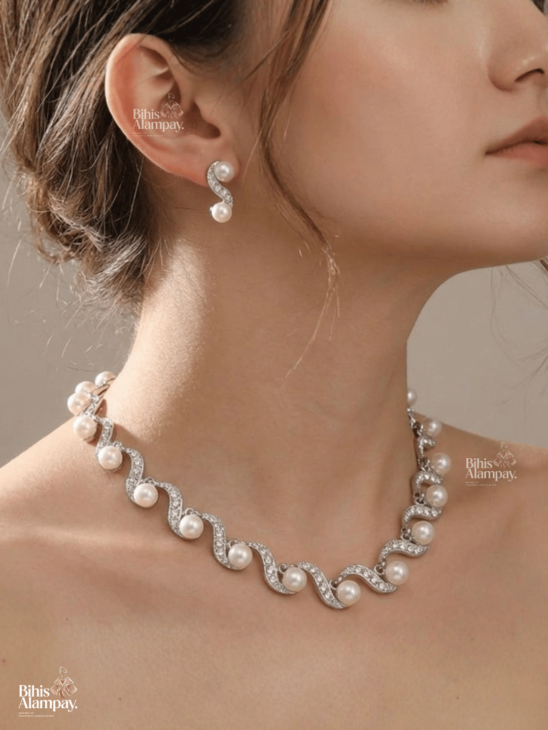 Gaya Pearl Set - Silver