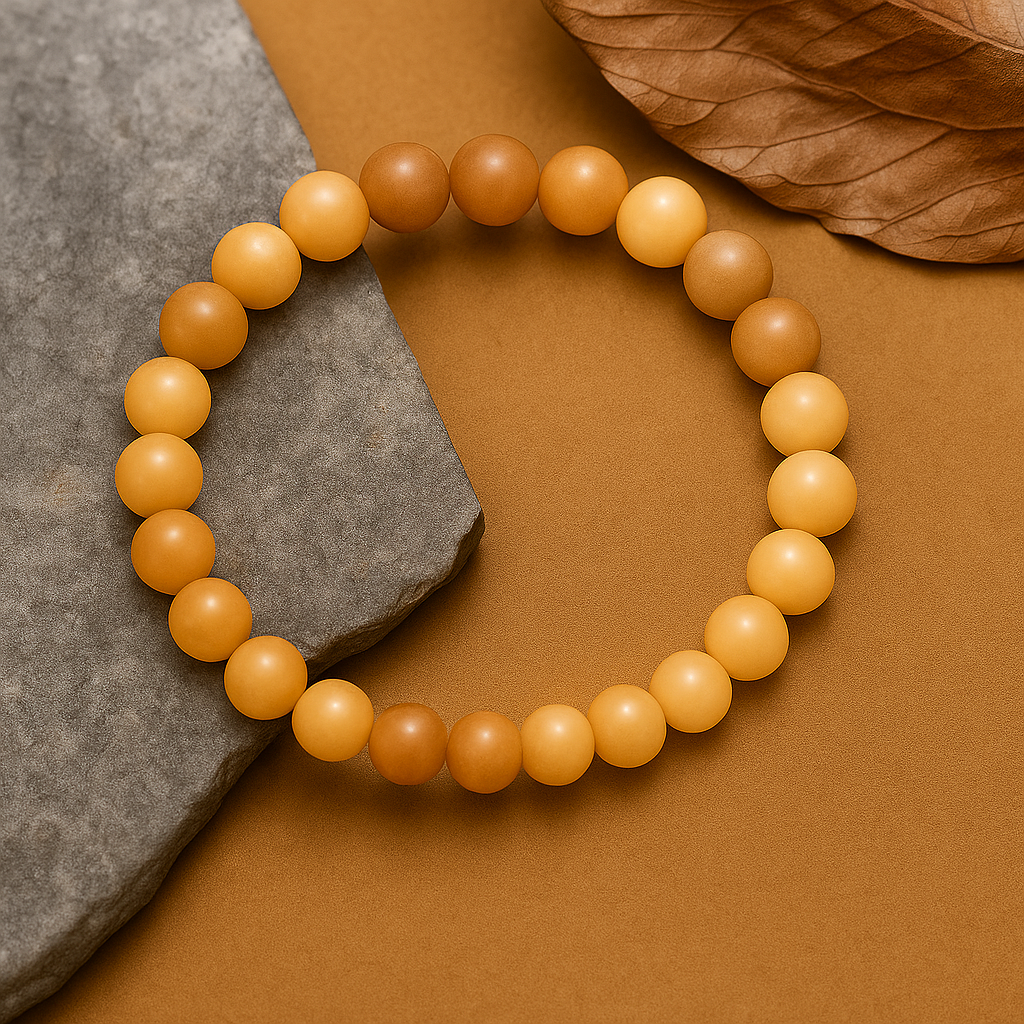 Natural Amber Bead Bracelet