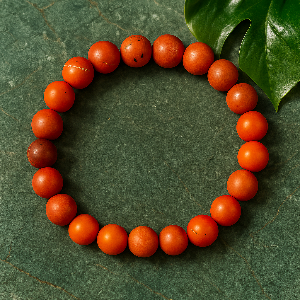 Red Agate Bead Bracelet