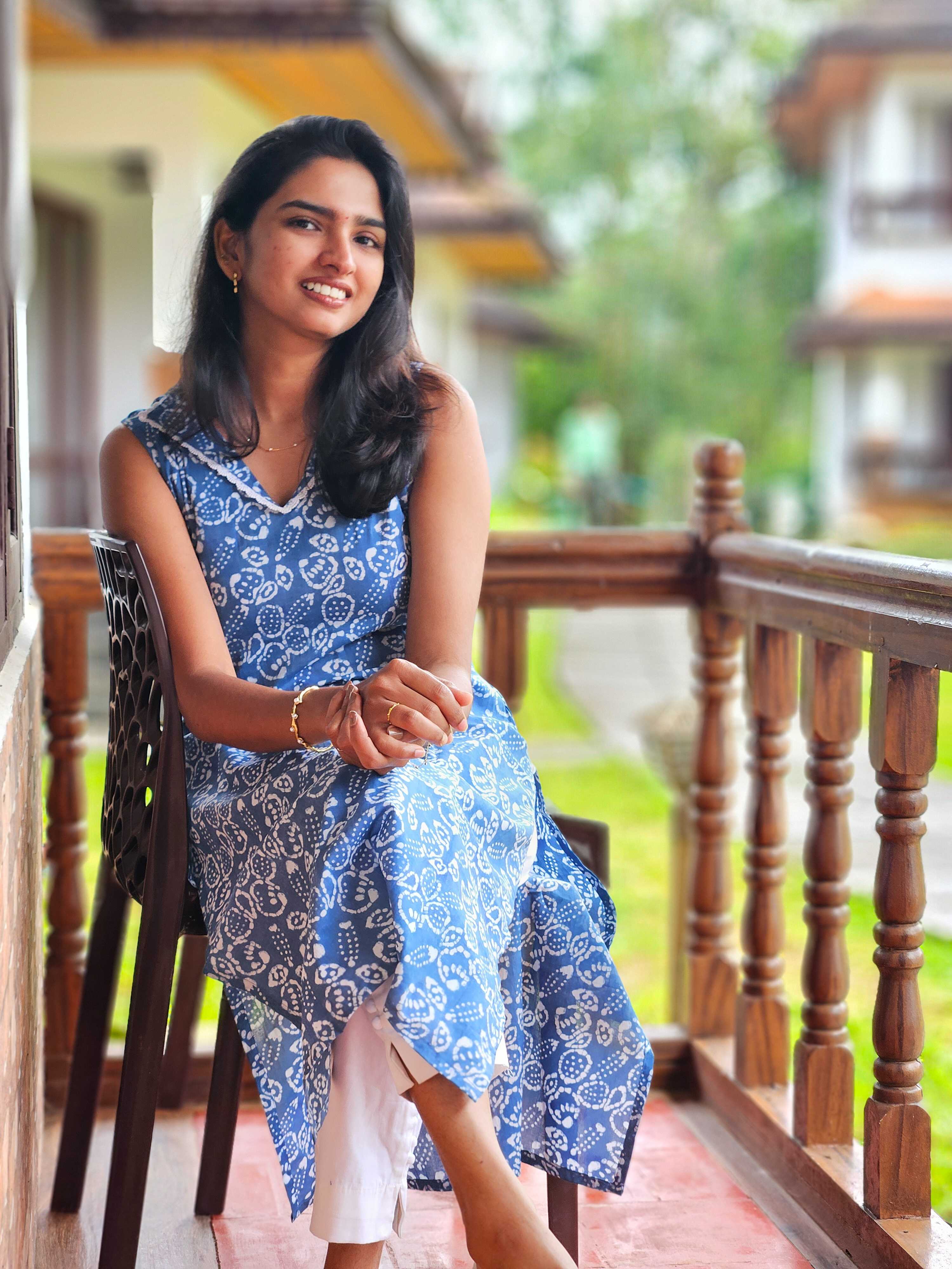 Blue Petal Collar Set