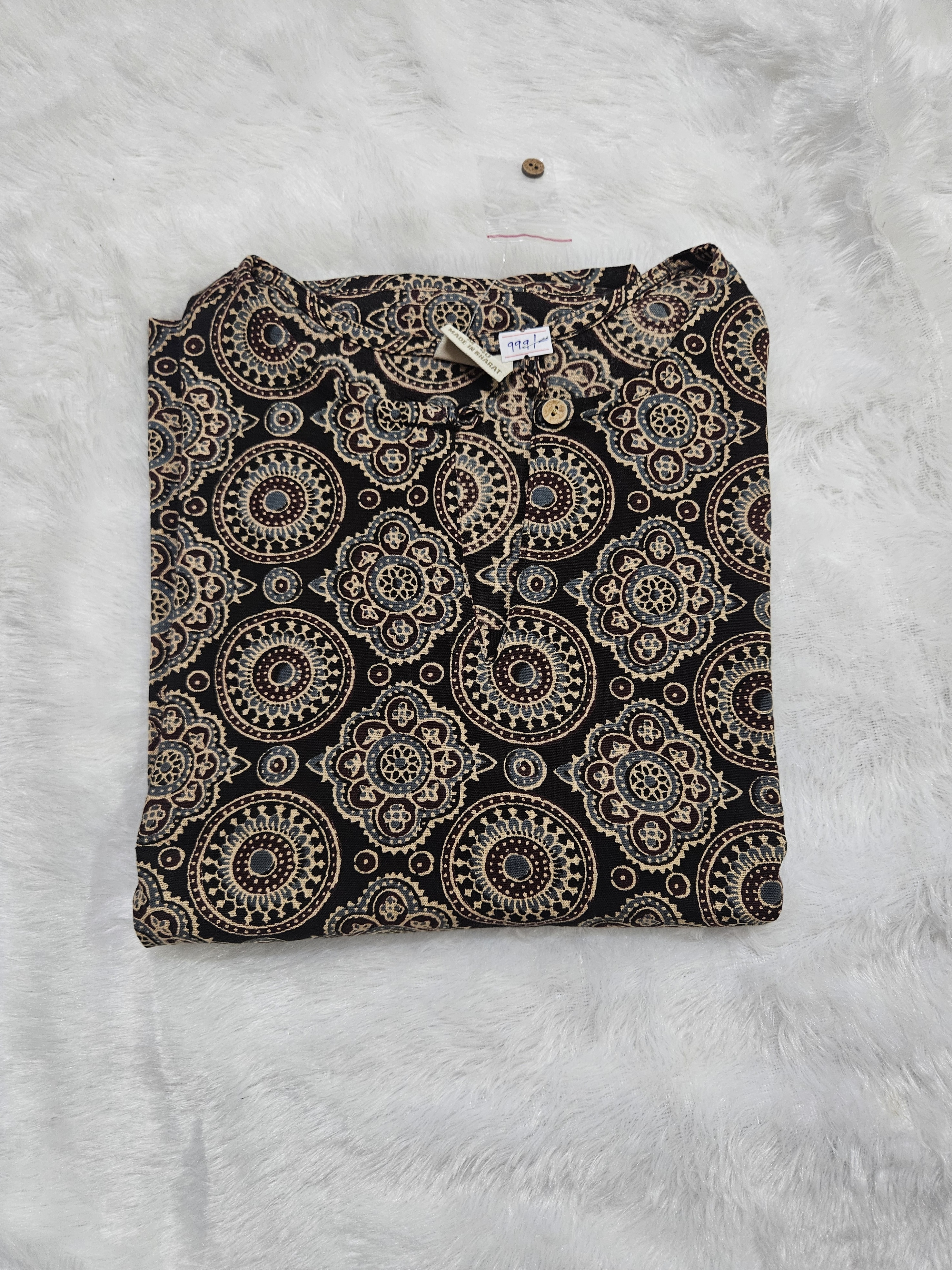 Cotton Flex Set Black Ajrakh Print