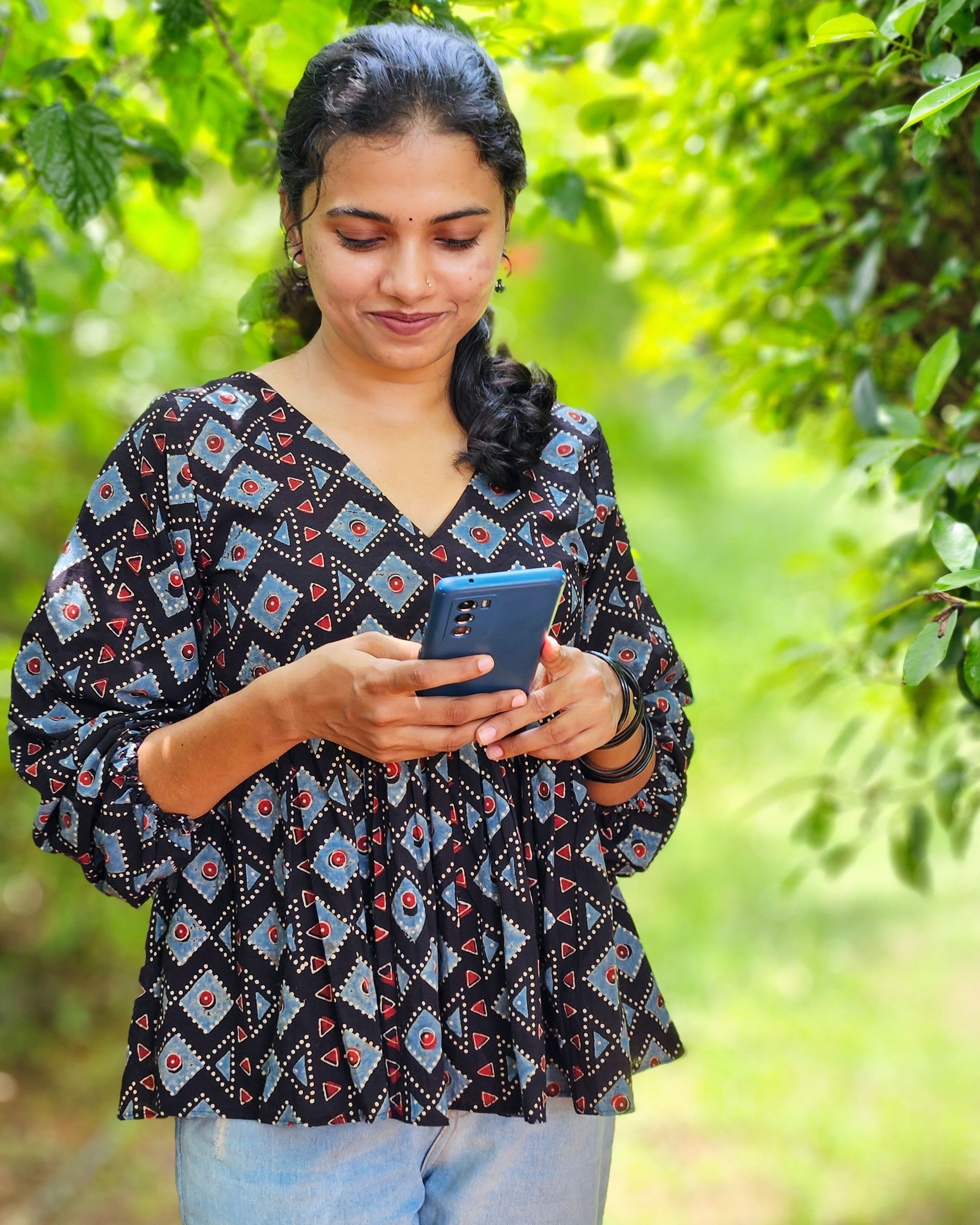 Ajrakh Charm Short Top