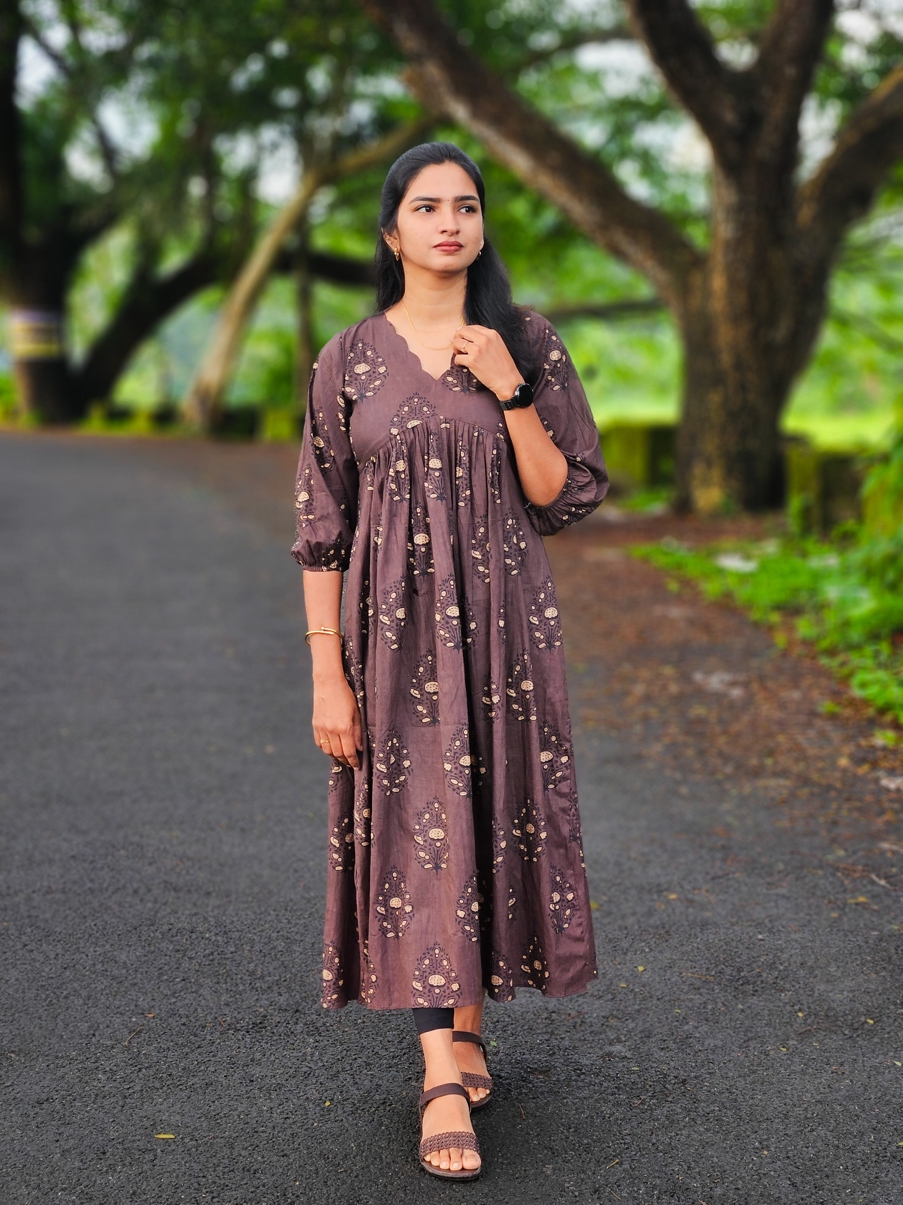 Rust bloom kurti