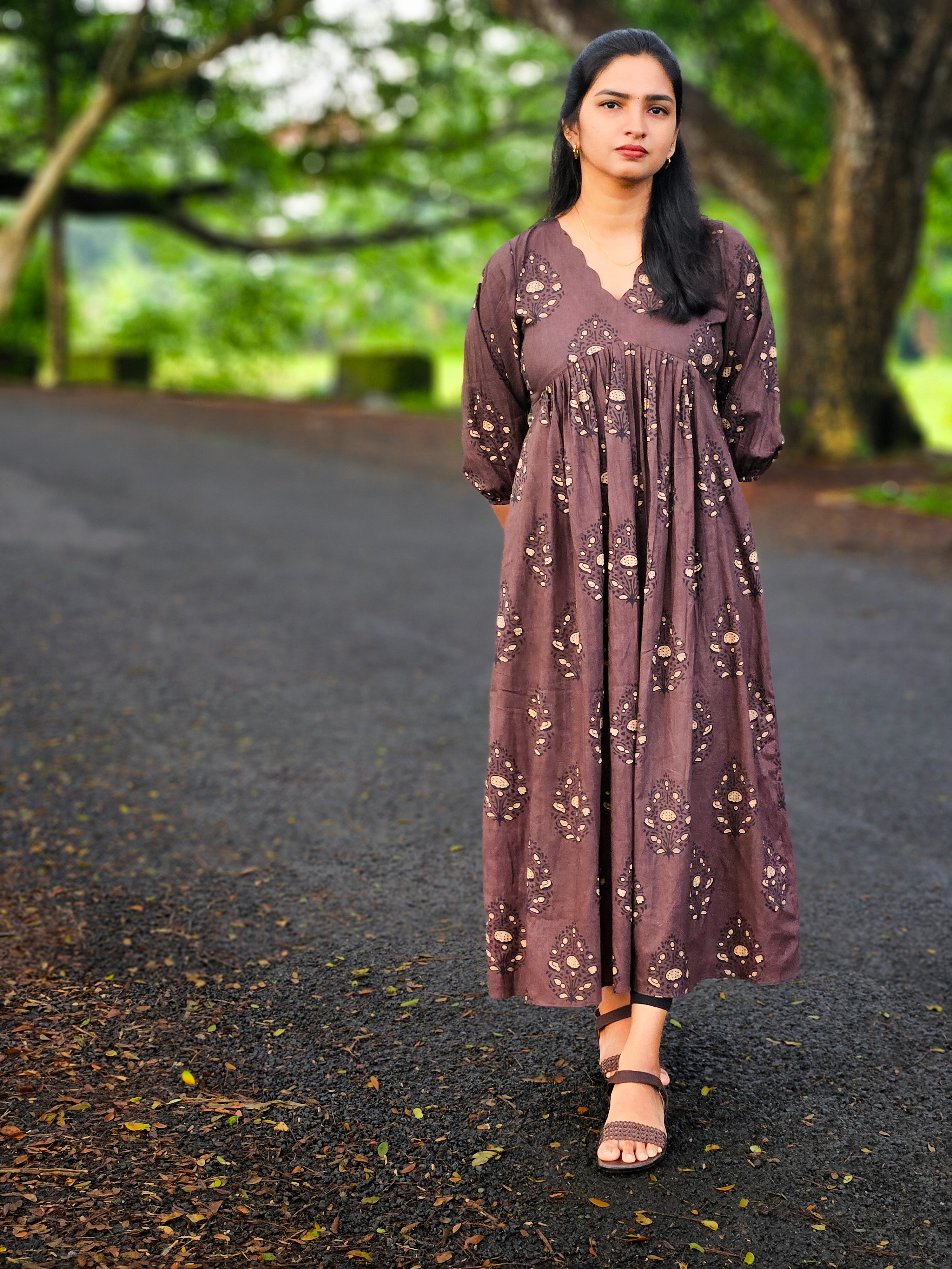 Rust bloom kurti