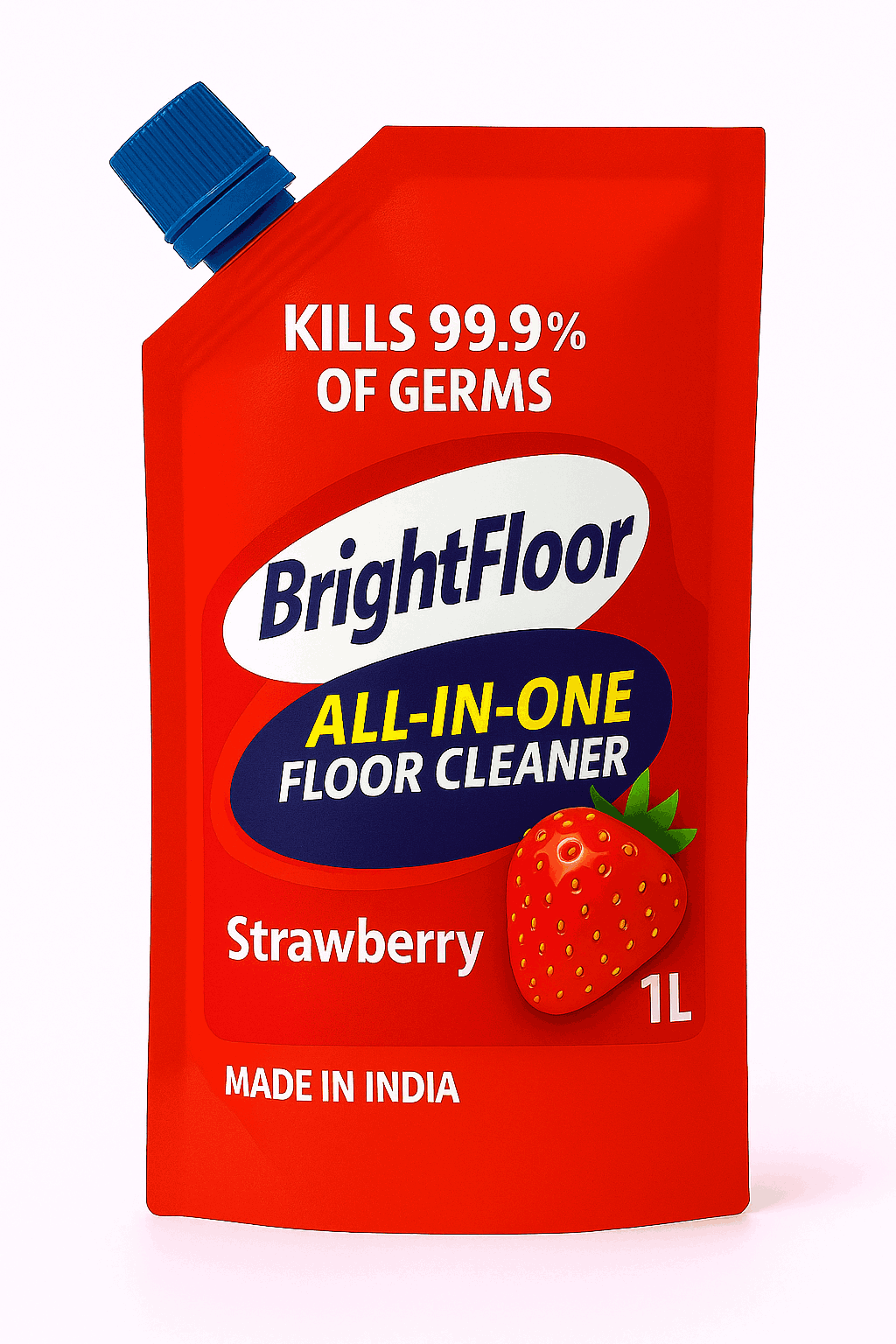 BrightFloor All-in-One Floor Cleaner Refill – Strawberry Scent | 1L