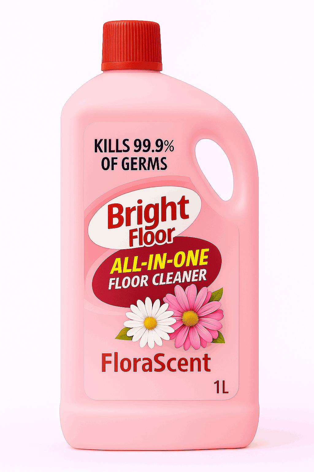 Bright Floor  Premium Flora Scent All-in-One Floor Cleaner – 500ml | Floral Scent | Kills 99.9% of Germs | Multipurpose Surface Cleaner for Home, Office & Bathroom