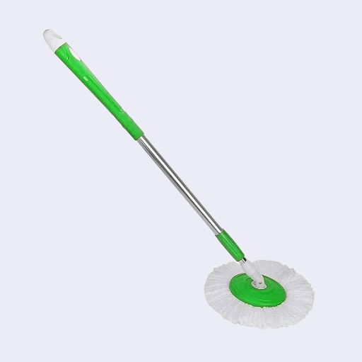 InstaMop 360° Spin Mop with Stainless Steel Wringer Bucket | Microfiber Refill | Height Adjustable Rod | Easy Wheels | Floor Cleaning Syste