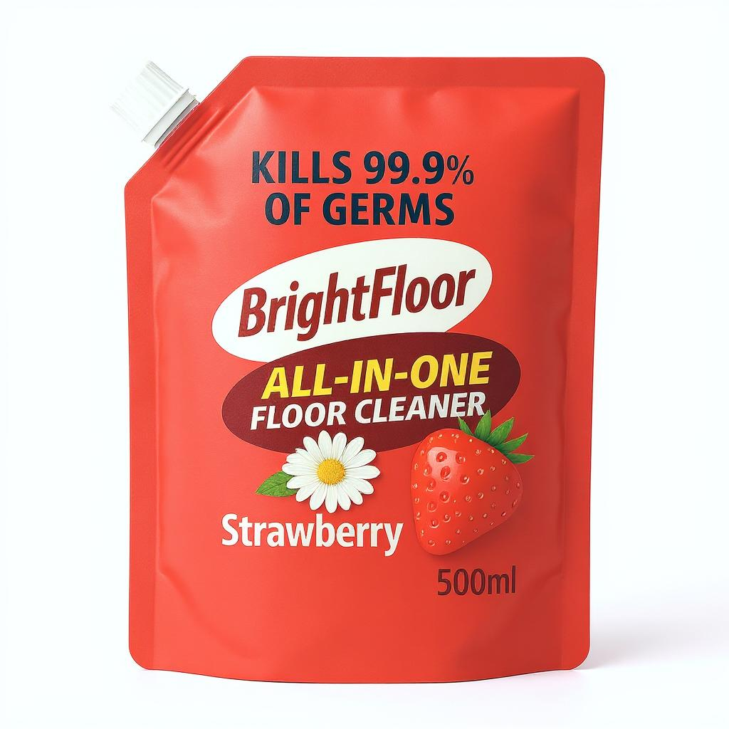 Bright Floor Premium All-in-One Floor Cleaner – Strawberry Scent (500ml)