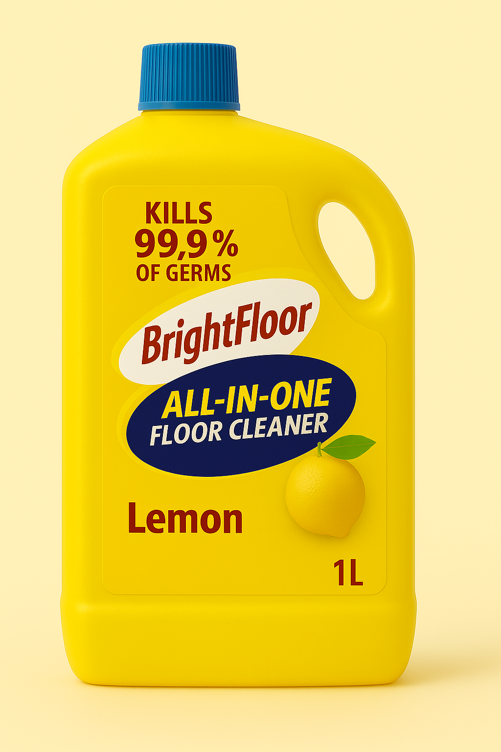 Bright Floor All-In-One Premium Floor Cleaner | Lemon | – 1 Litre