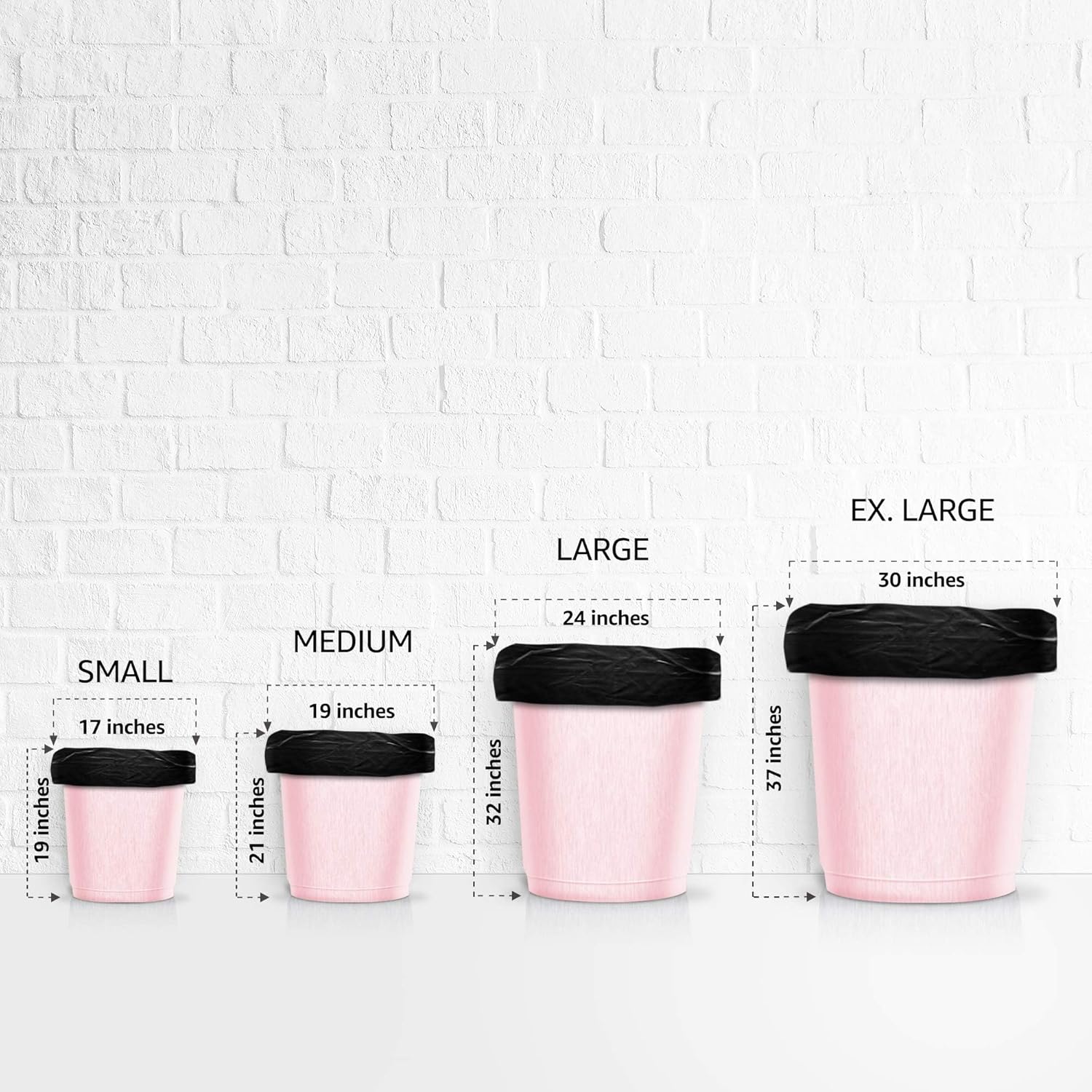 Bright Floor Extra Large Heavy Duty Garbage Bags | 30 Bags | Tear-Resistant | Leak-Proof | For Home, Office & Commercial Use