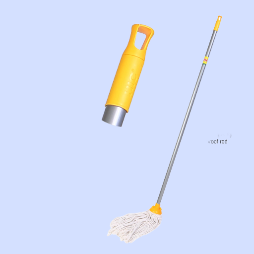 Bright Floor Heavy-Duty Cotton Floor Mop with Durable Handle -  Great Cleaning for Home, Office & Commercial Use