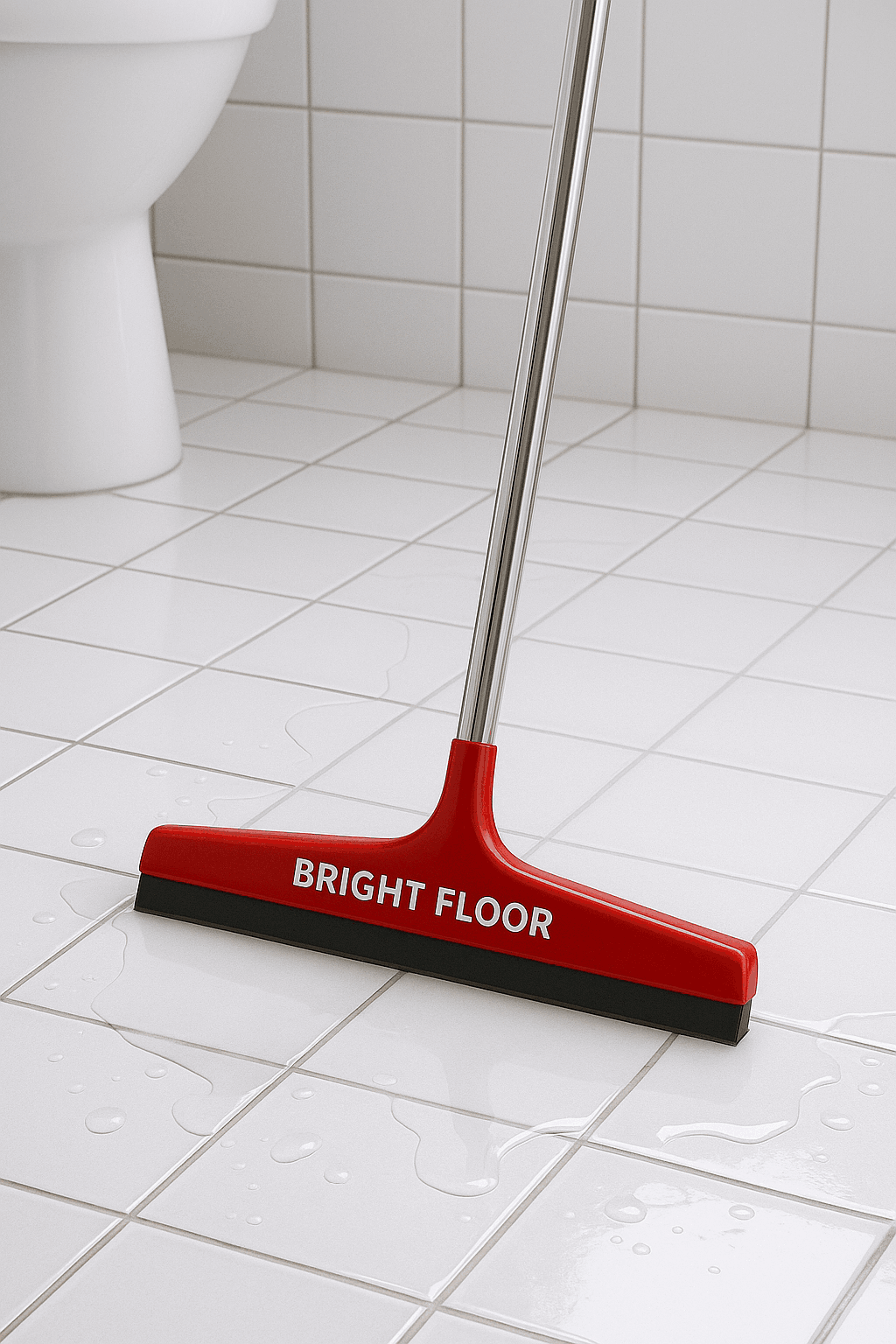 Bright Floor Heavy-Duty Floor Wiper – 16 Inch Wide Blade, 49 Inch Long Handle