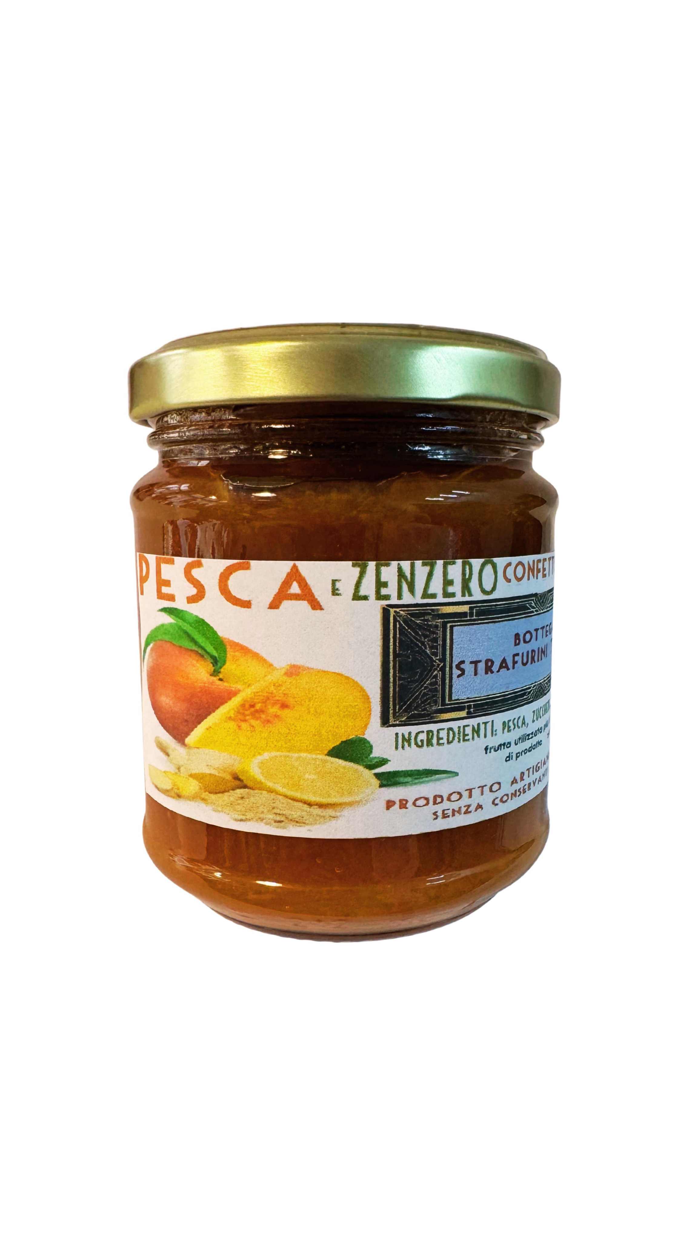 Confettura Extra di Pesca e Zenzero 215 gr