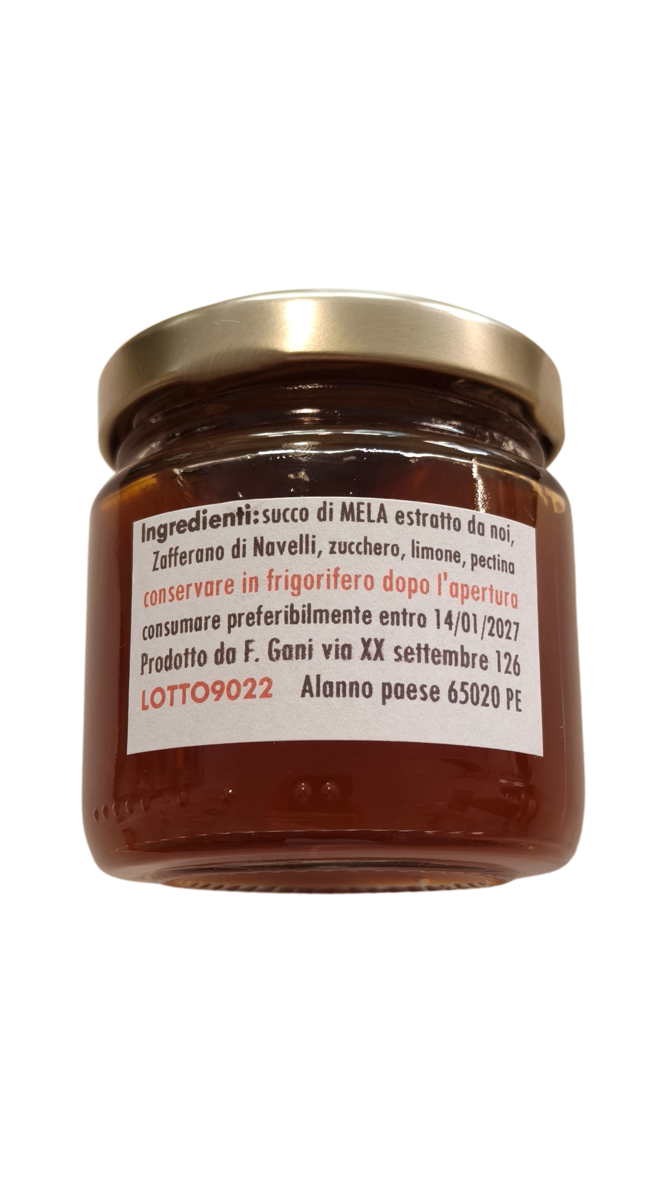 Gelatina Extra di Mela e Zafferano grande 100gr