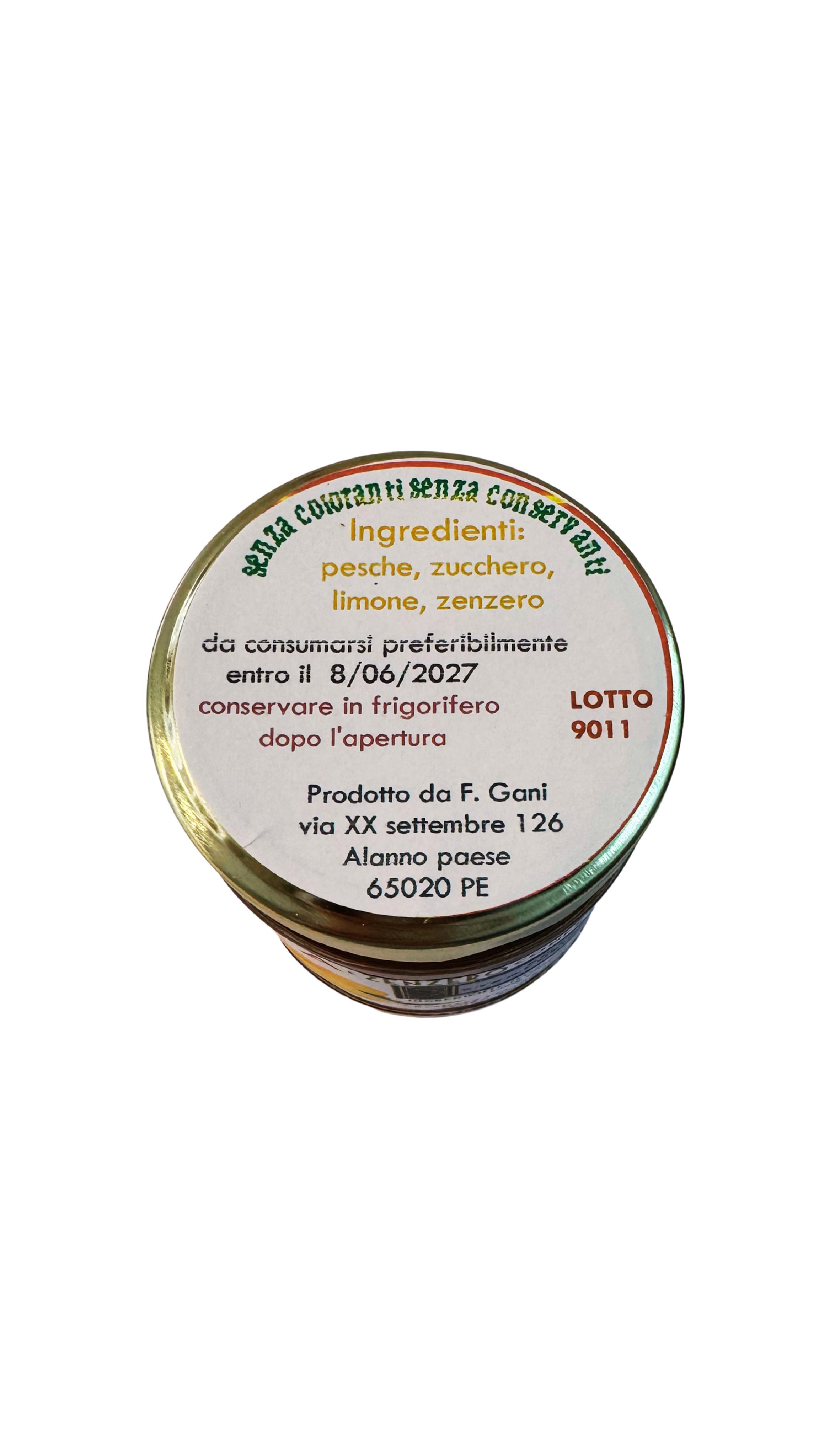 Confettura Extra di Pesca e Zenzero  215 gr
