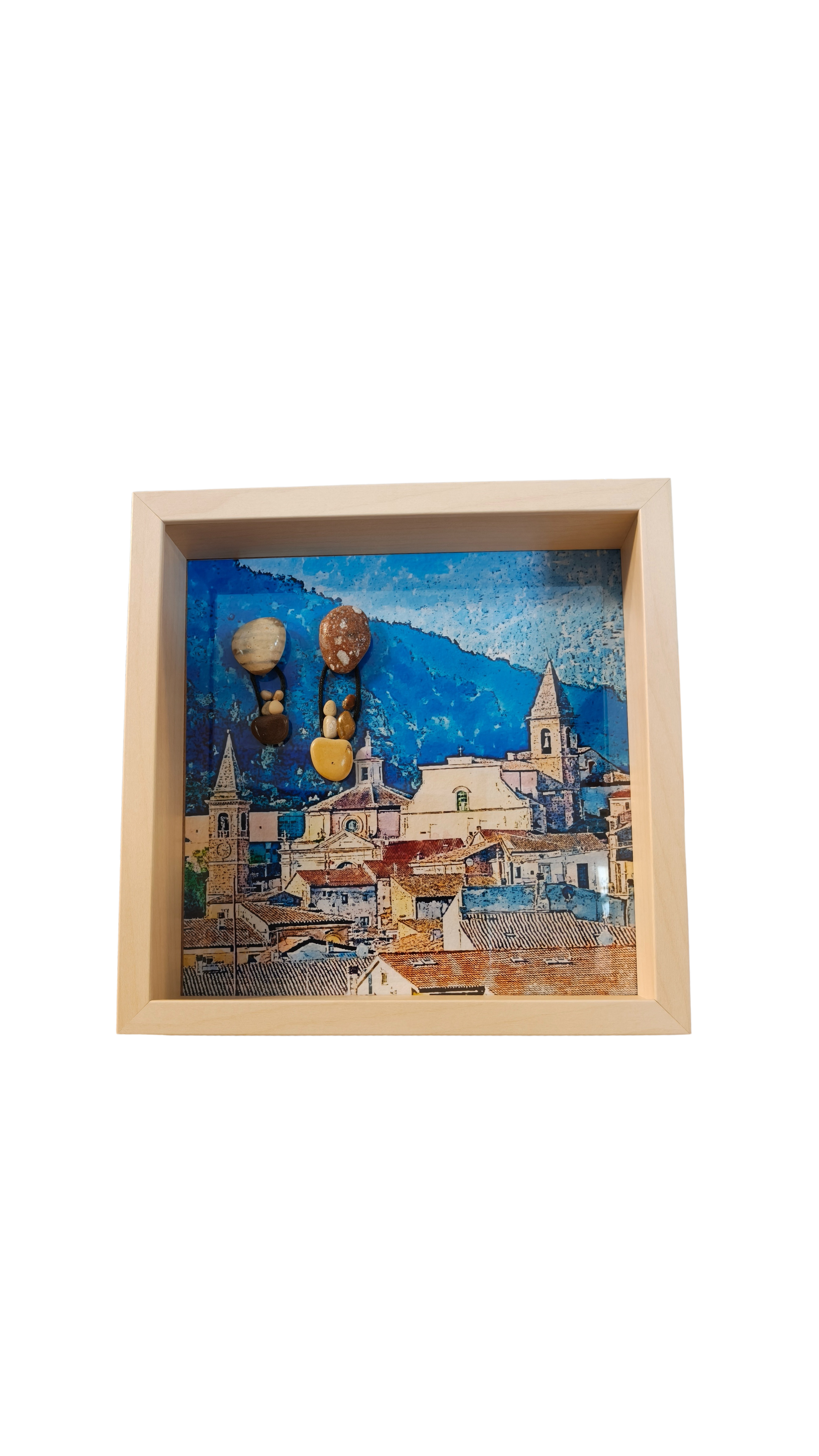 Quadro artigianale con sassi naturali dell’Abruzzo - La taverna