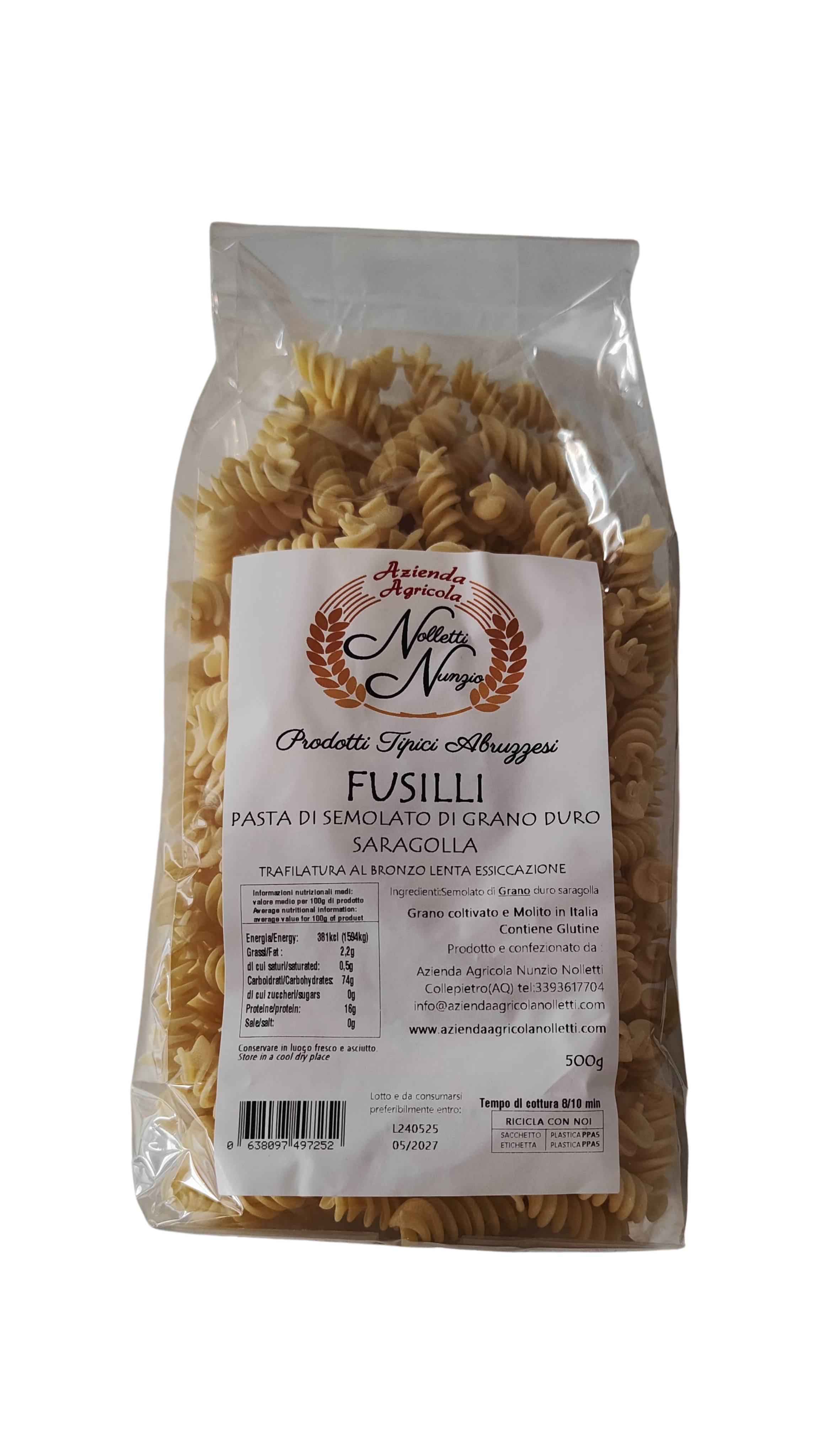 Fusilli Saragolla 500gr  