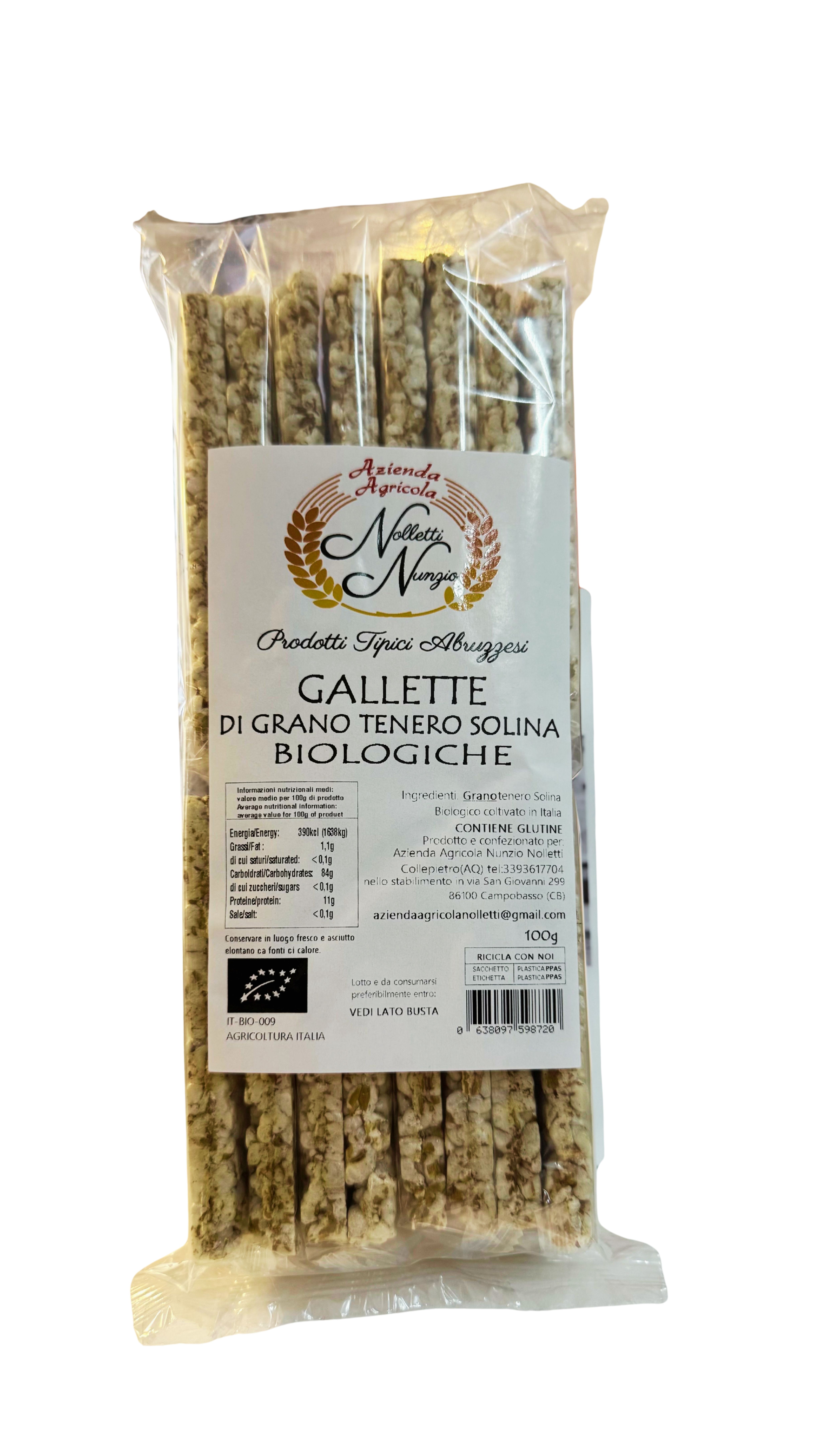 Gallette di Grano Tenero Solina Biologiche – Azienda Agricola Nunzio Nolletti (100 g)