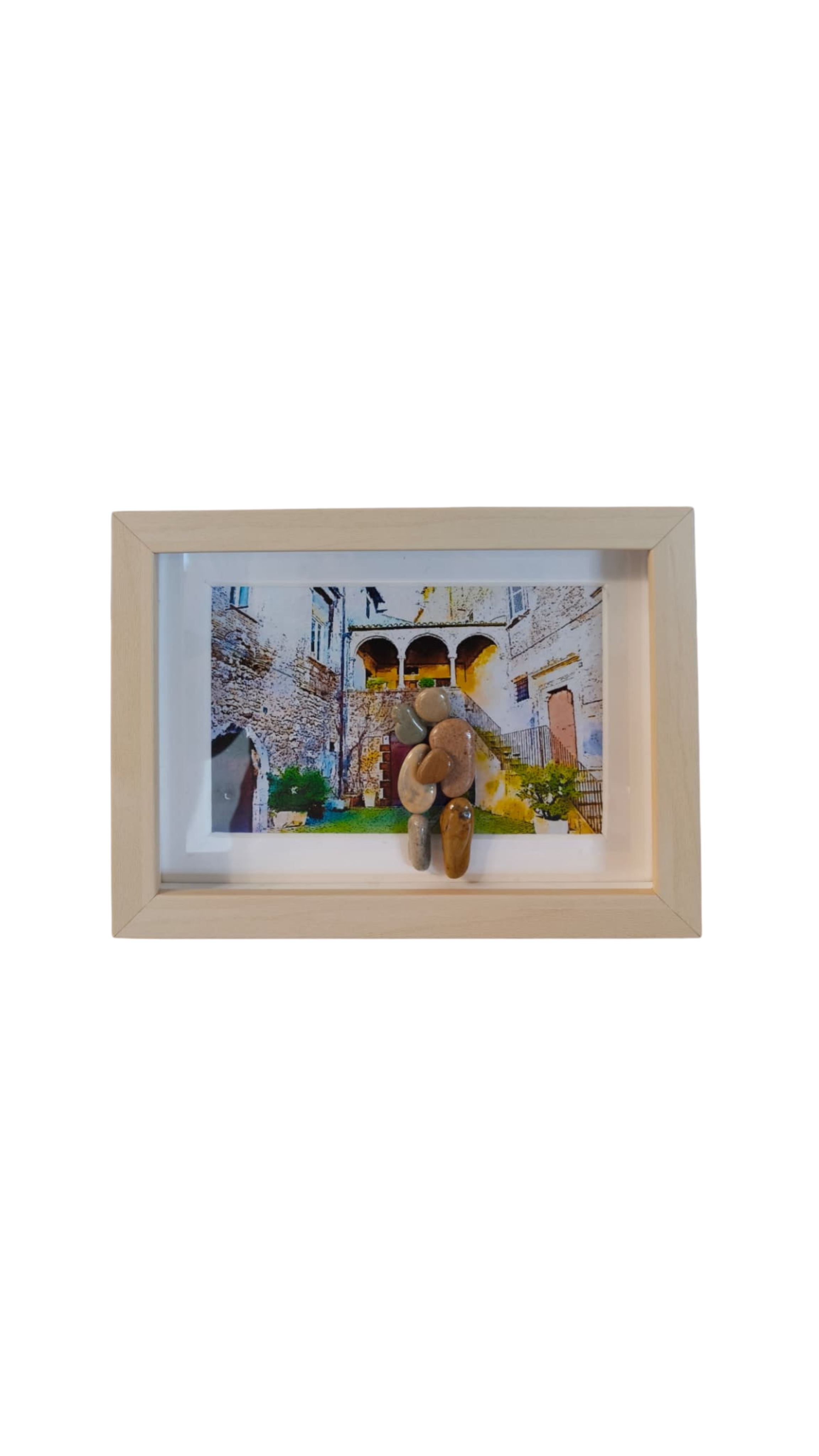 Quadro artigianale con sassi naturali dell’Abruzzo - Sotto Palazzo