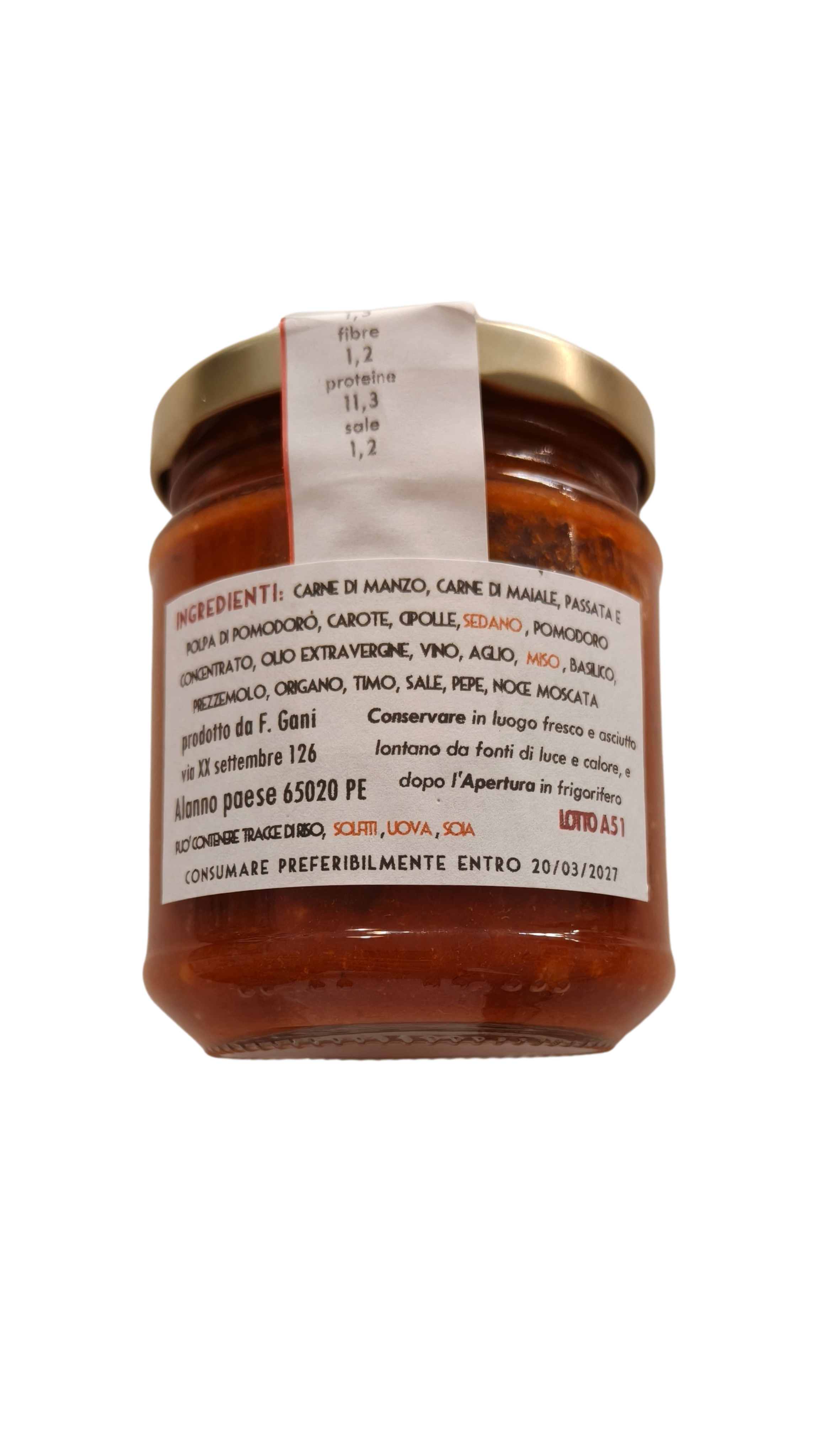 Ragù di Carne Manzo e Maiale