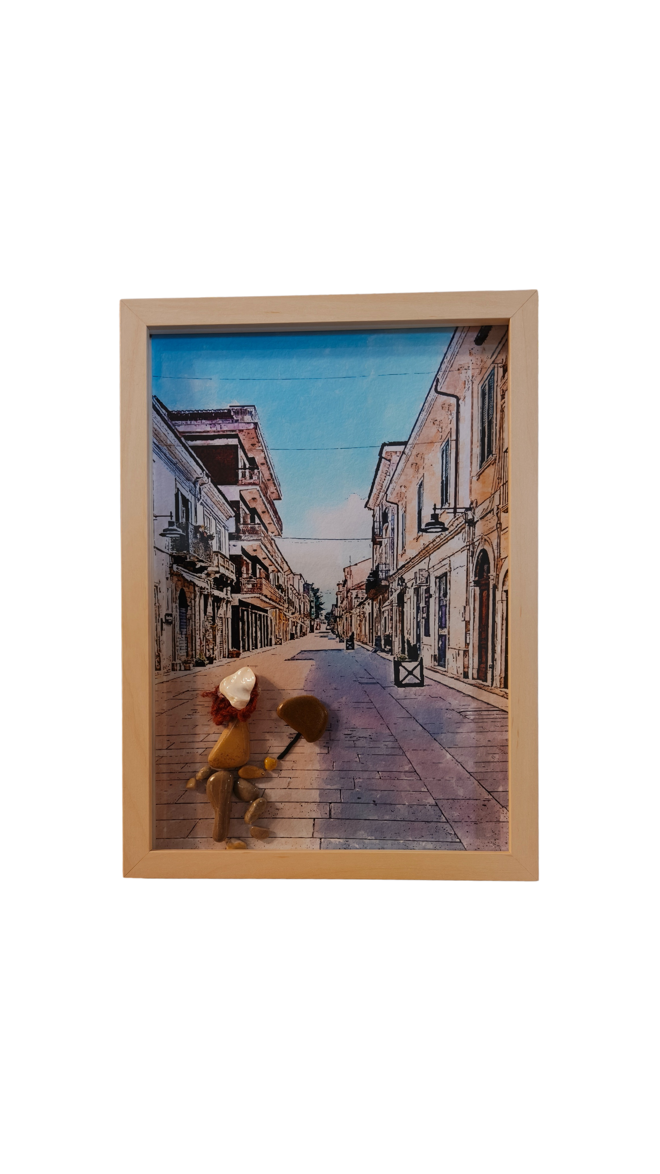 Quadro artigianale con sassi naturali dell’Abruzzo - Corso Gramsci