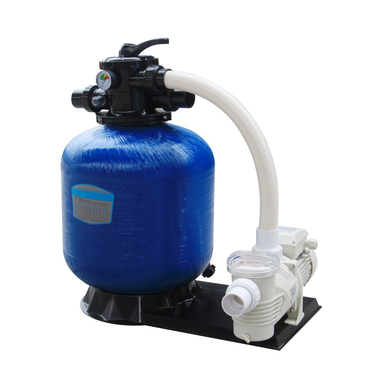 Integrated Fiberglass Quartz Sand Tank Pump Filtration Unit