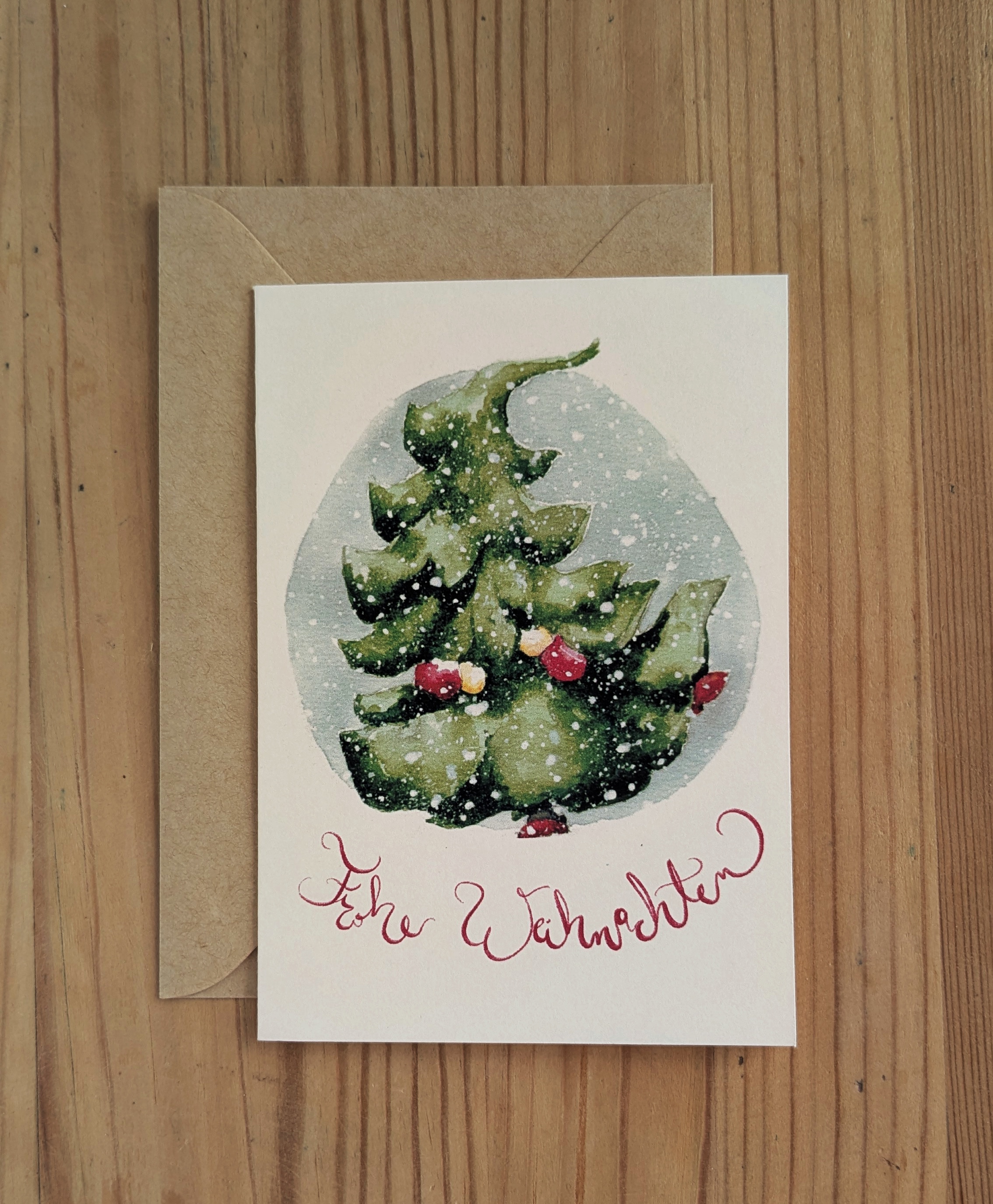 Weihnachtskarte mit Tannenbaum