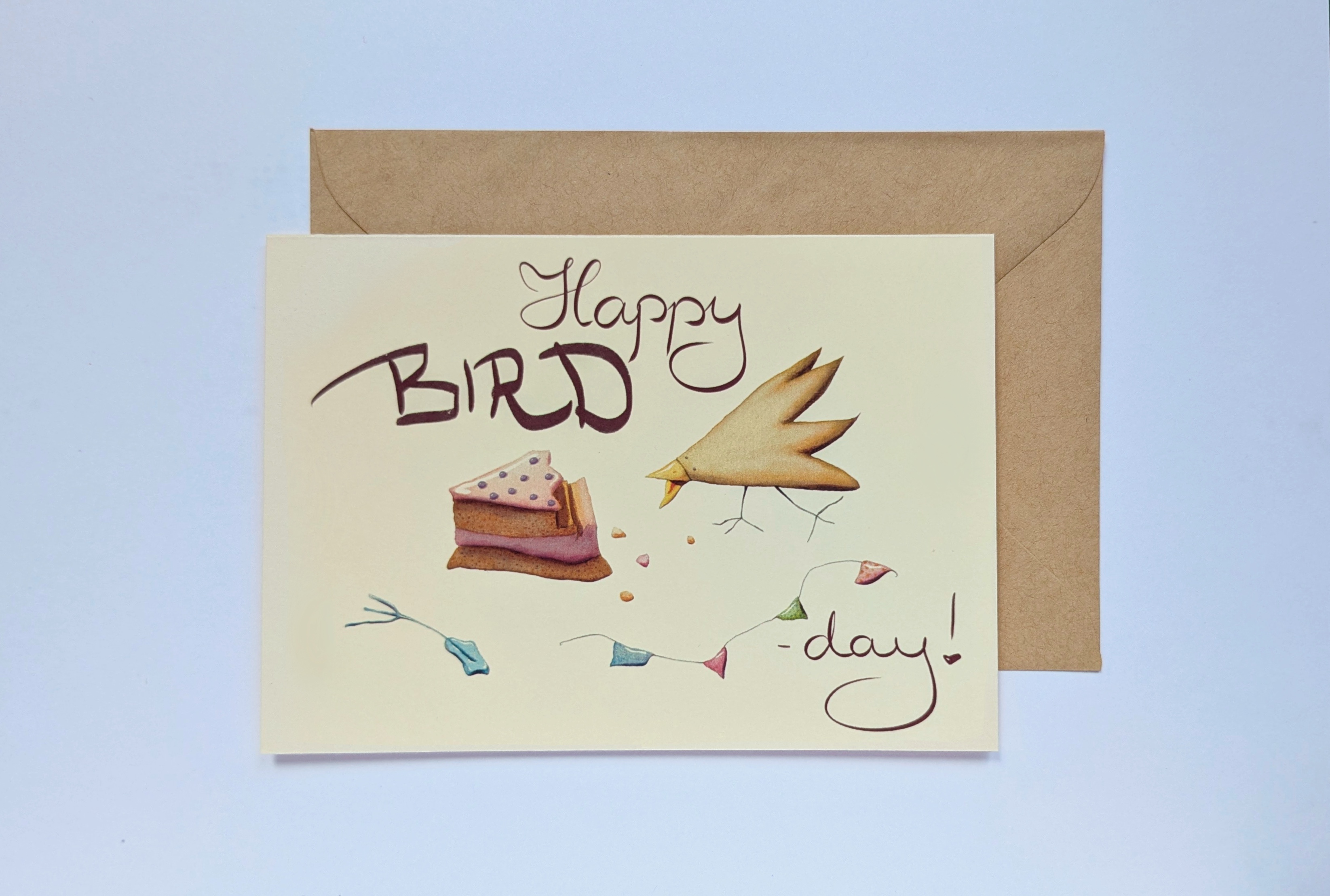 “Happy BIRD-day!” Grußkarte zum Geburtstag