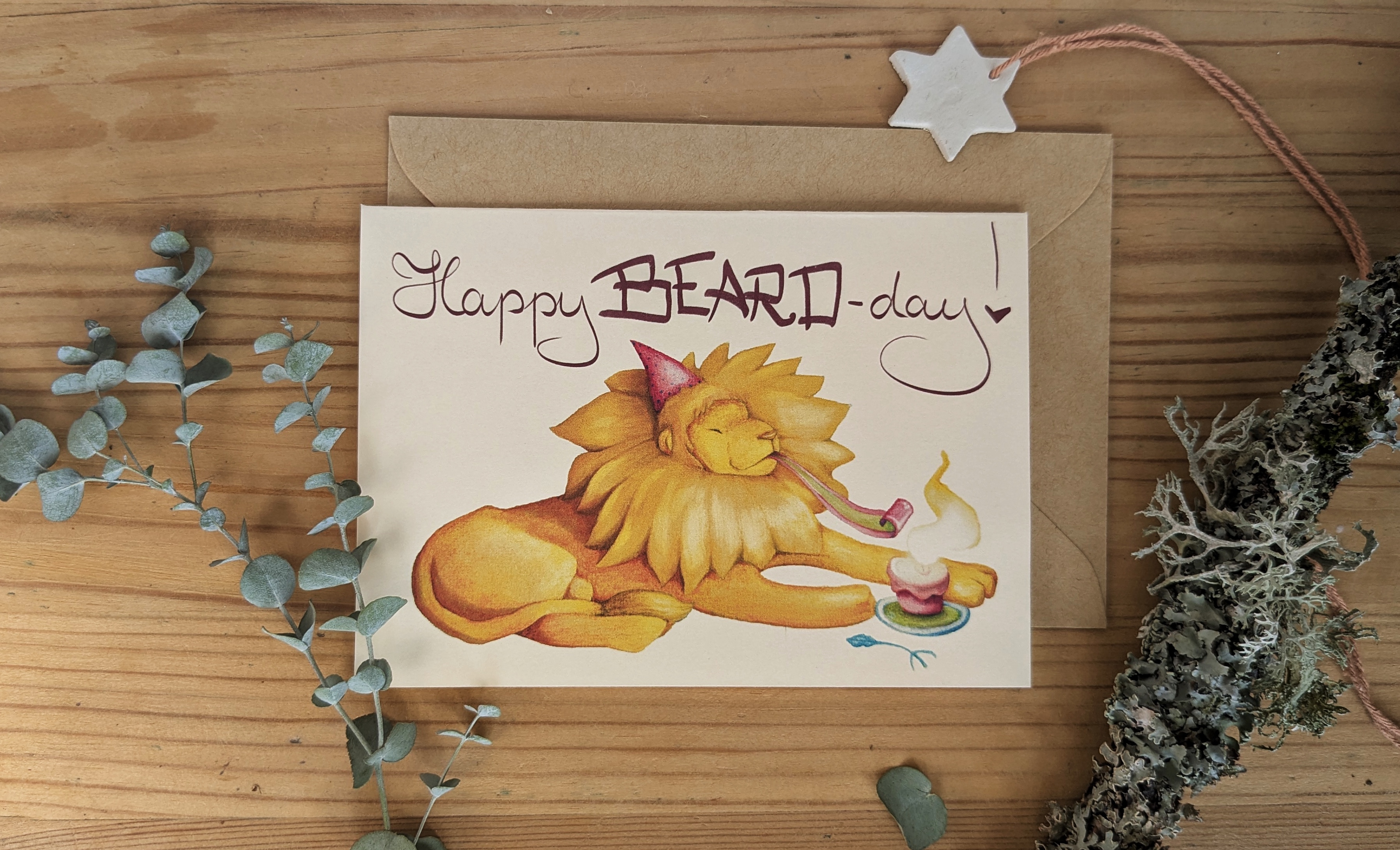 “Happy BEARD-day!” Grußkarte zum Geburtstag
