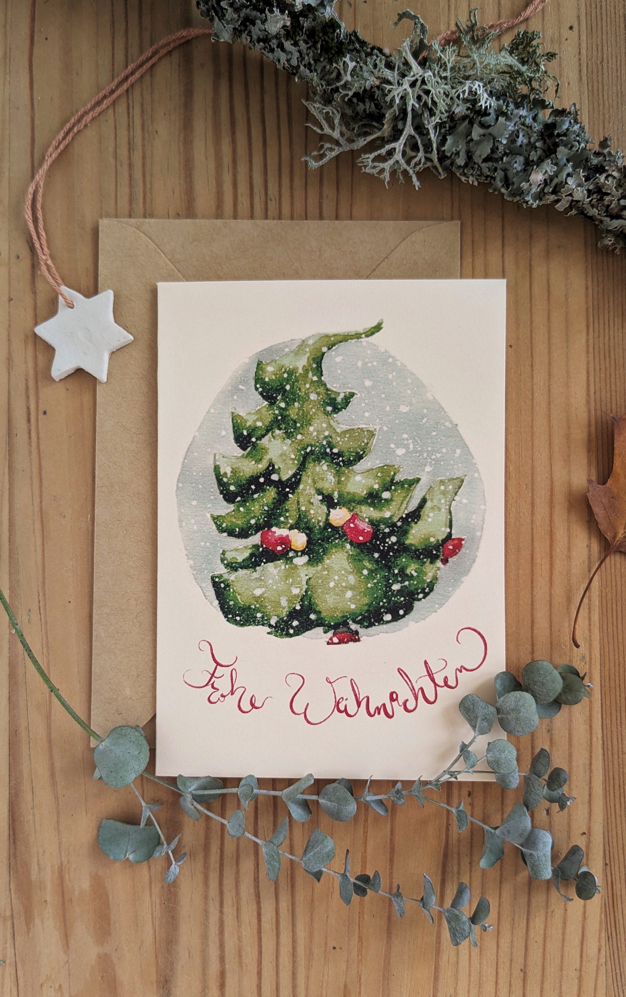 Weihnachtskarte mit Tannenbaum