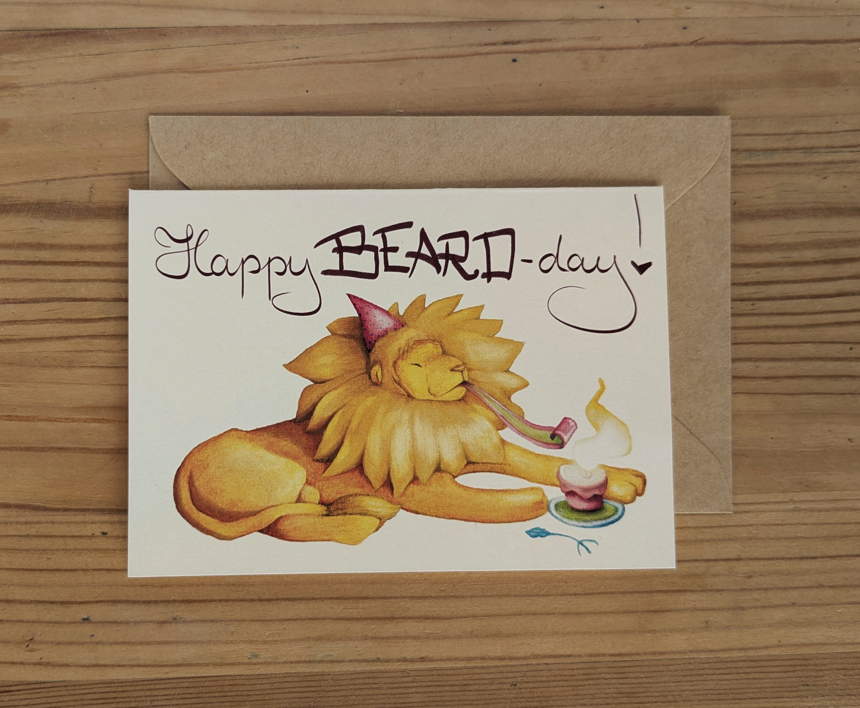 “Happy BEARD-day!” Grußkarte zum Geburtstag