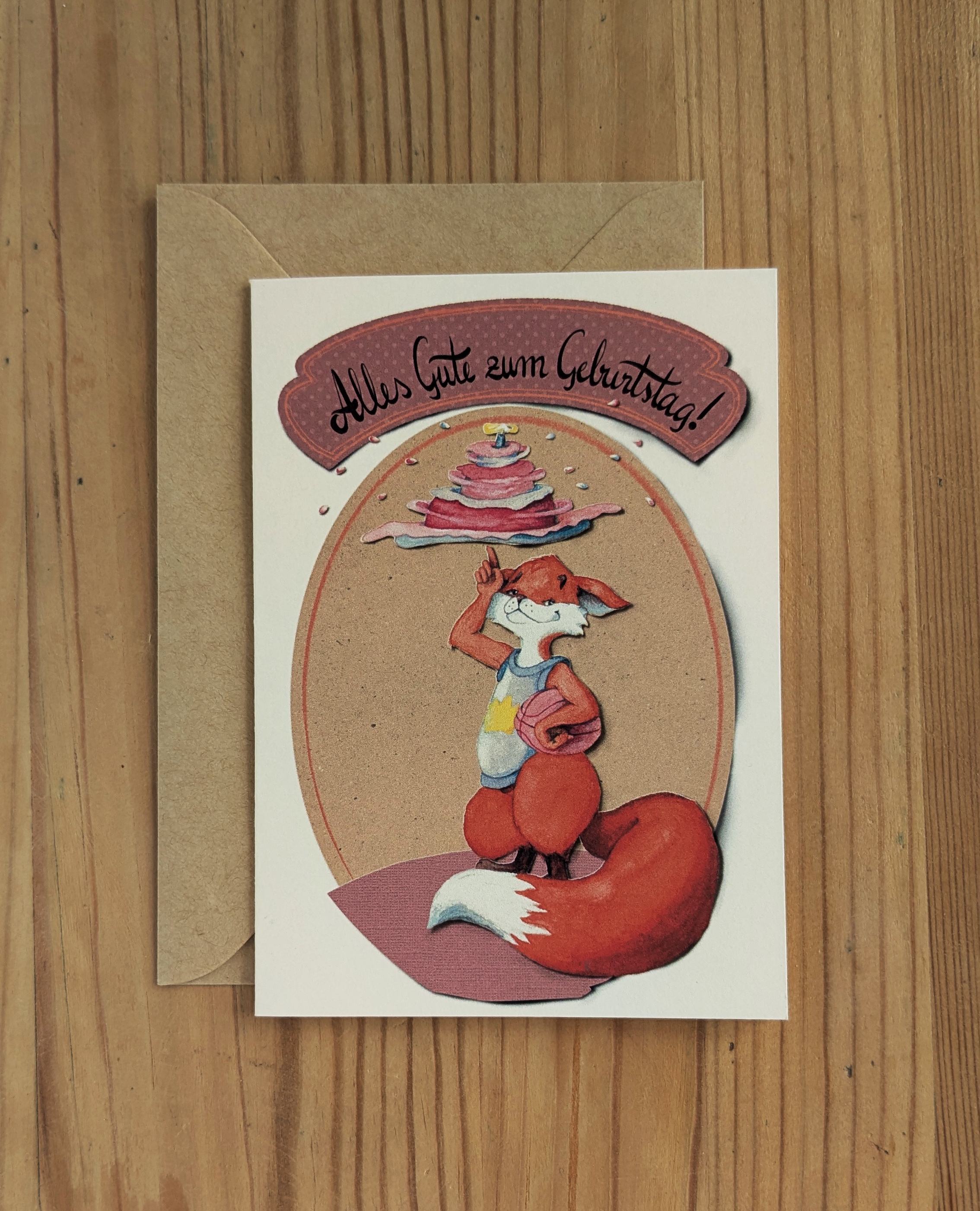 Geburtstagskarte mit Fuchs