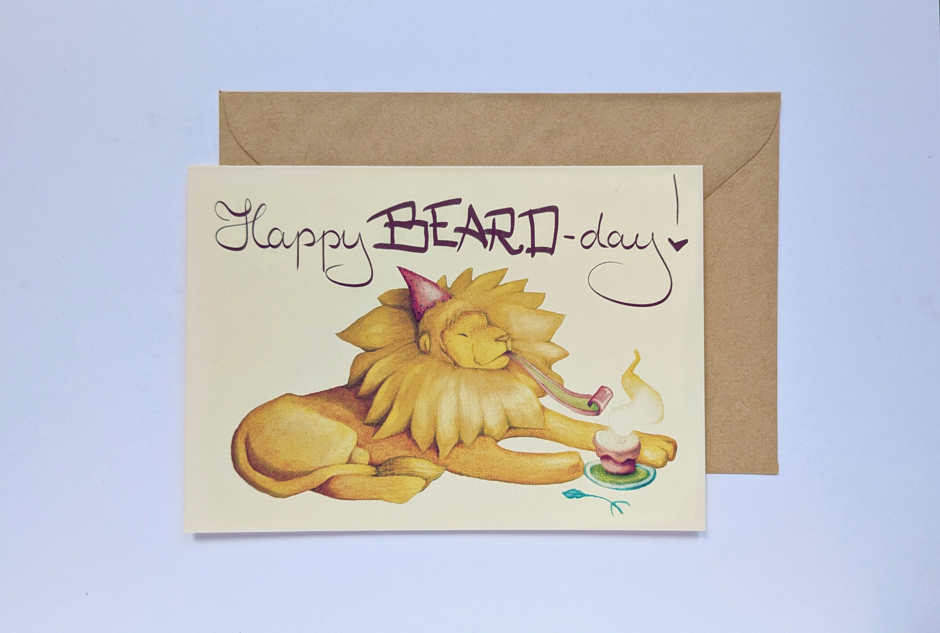 “Happy BEARD-day!” Grußkarte zum Geburtstag