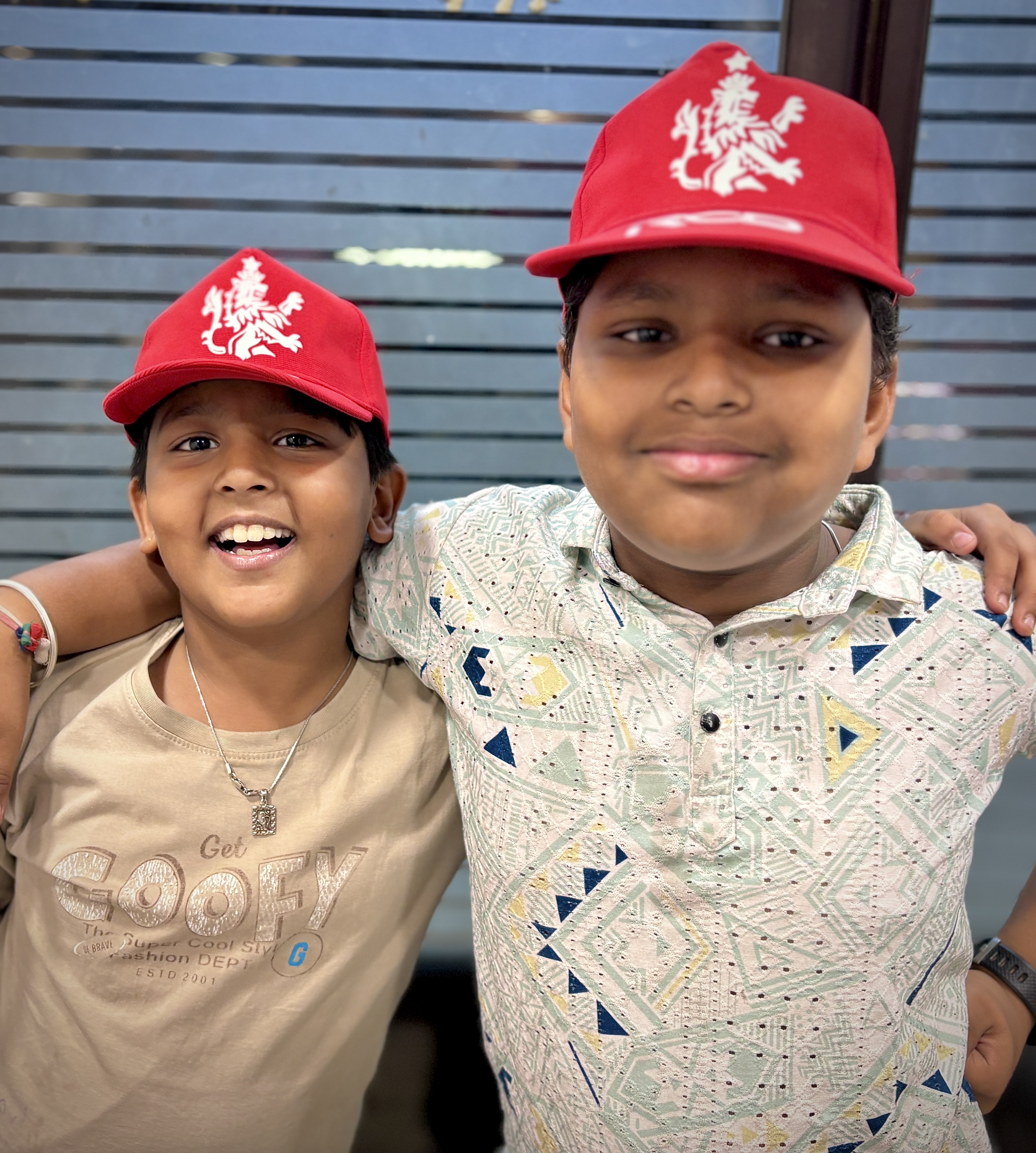 Kids Red Cap with Glow in dark Customization - RCB