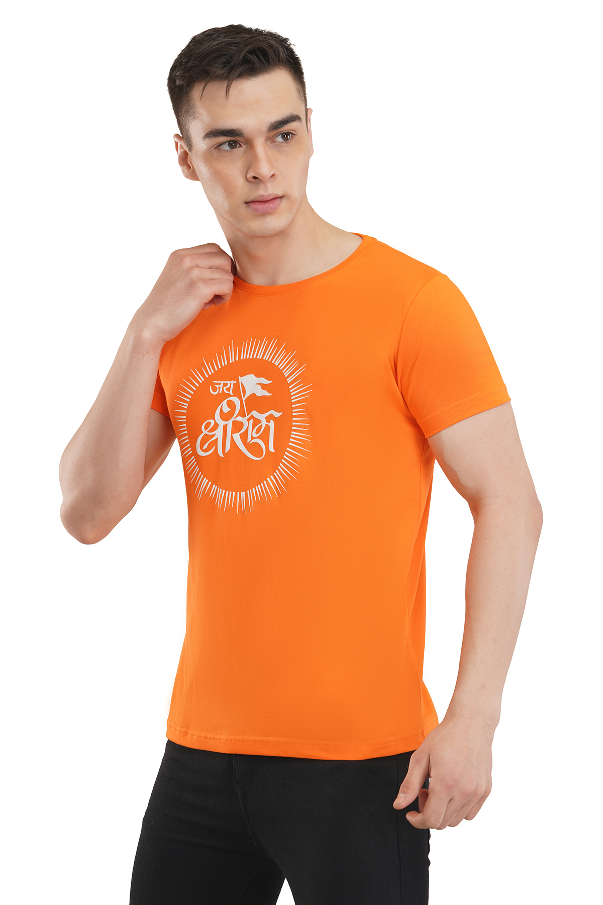 Orange Printed T-shirt