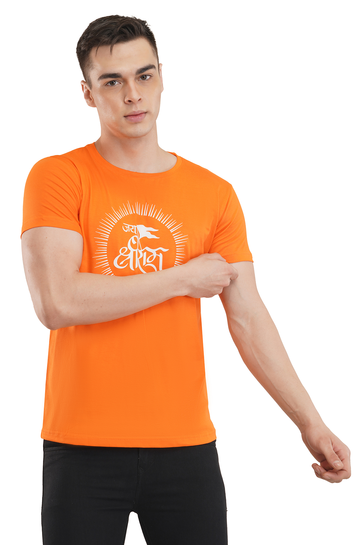 Orange Printed T-shirt