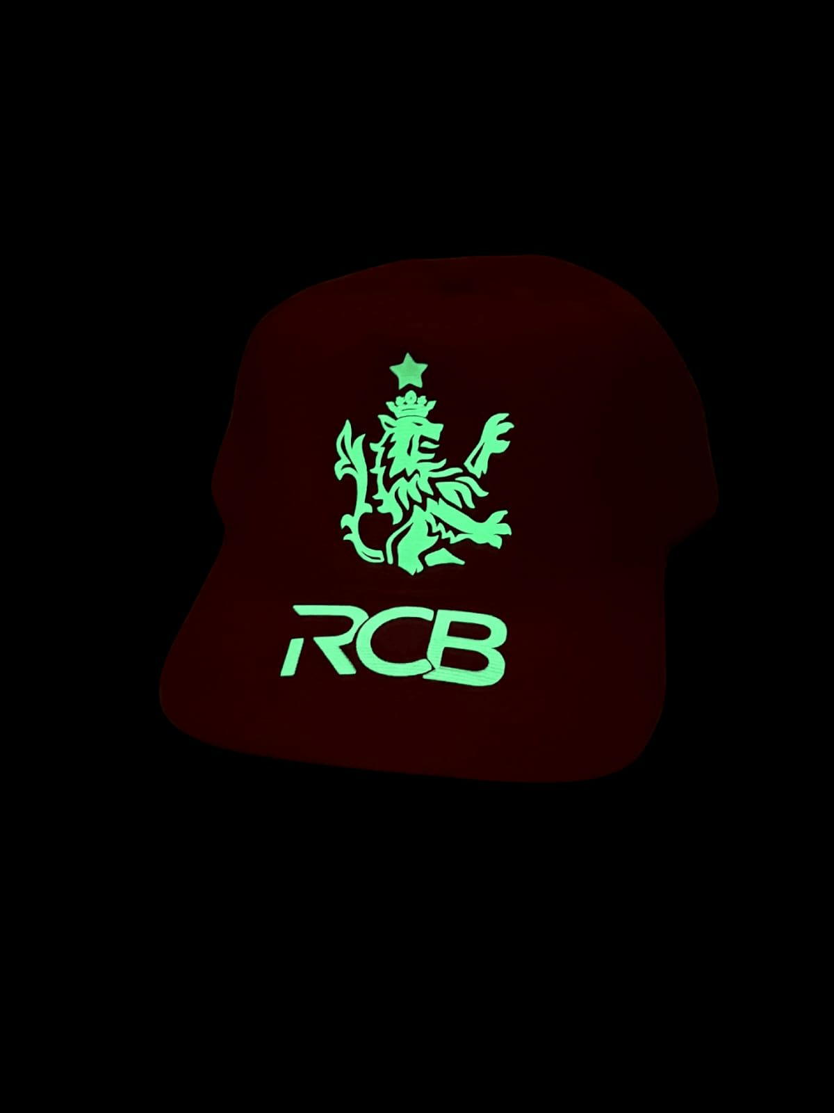 Kids Red Cap with Glow in dark Customization - RCB