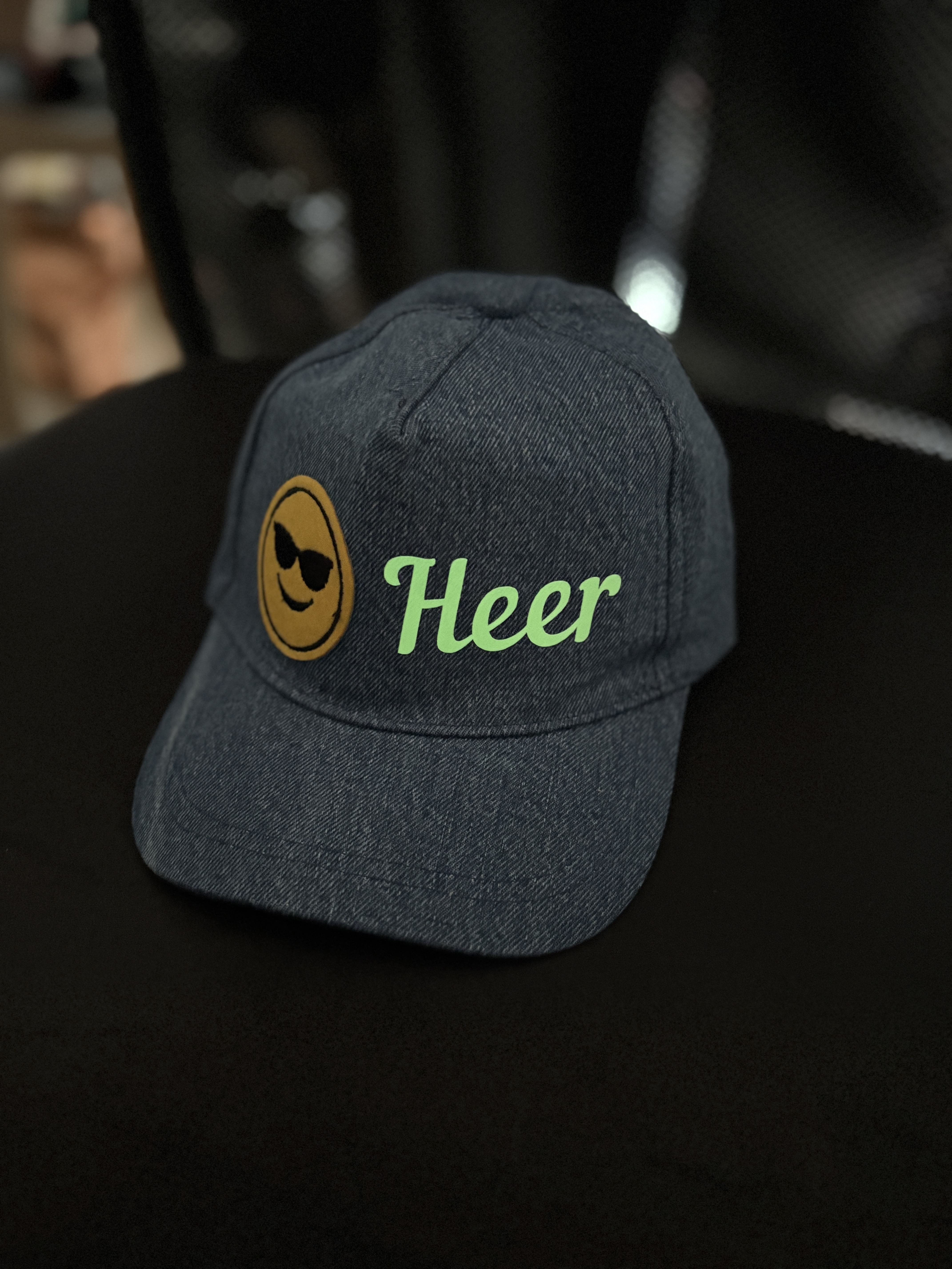 Kids Denim Cap with Glow in dark Customization