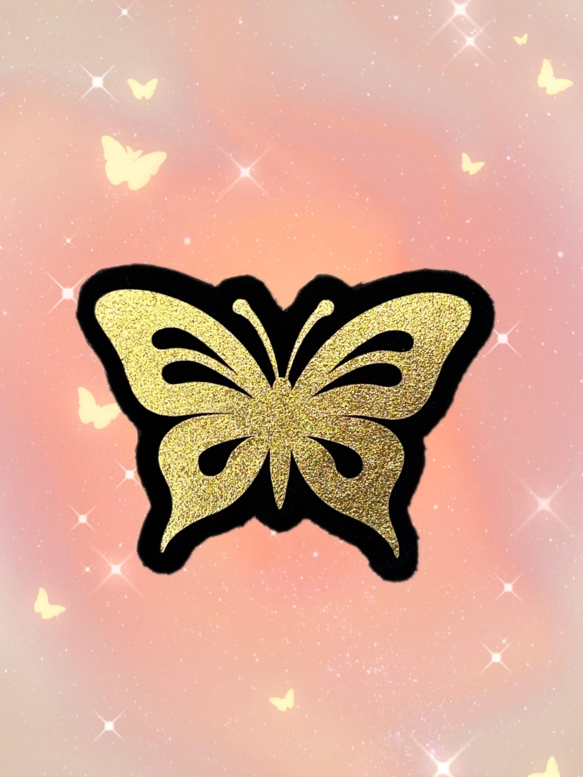 Metalic Goldan Butterfly Patch