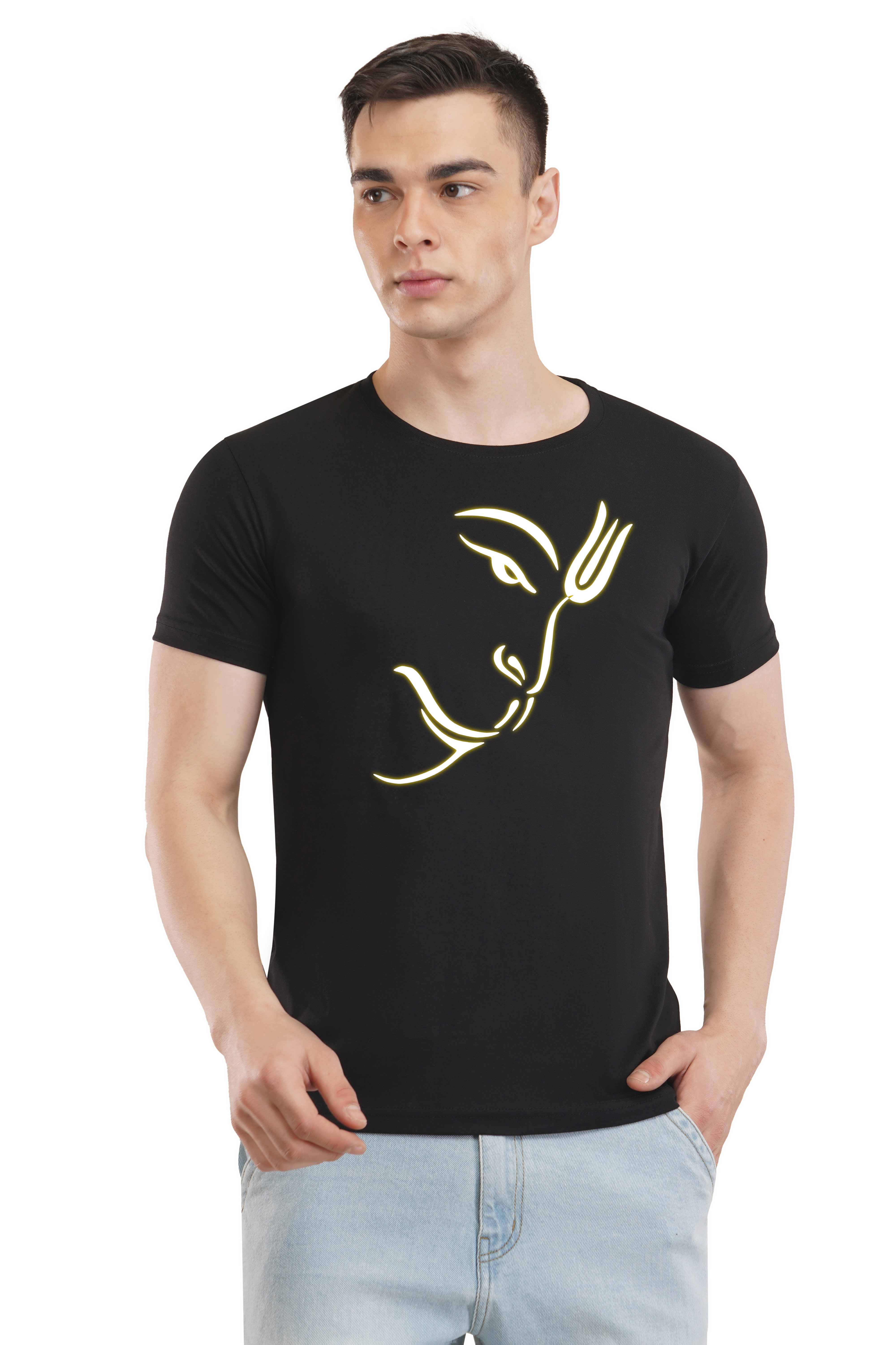 Shri Hanuman Face Reflector T-Shirt