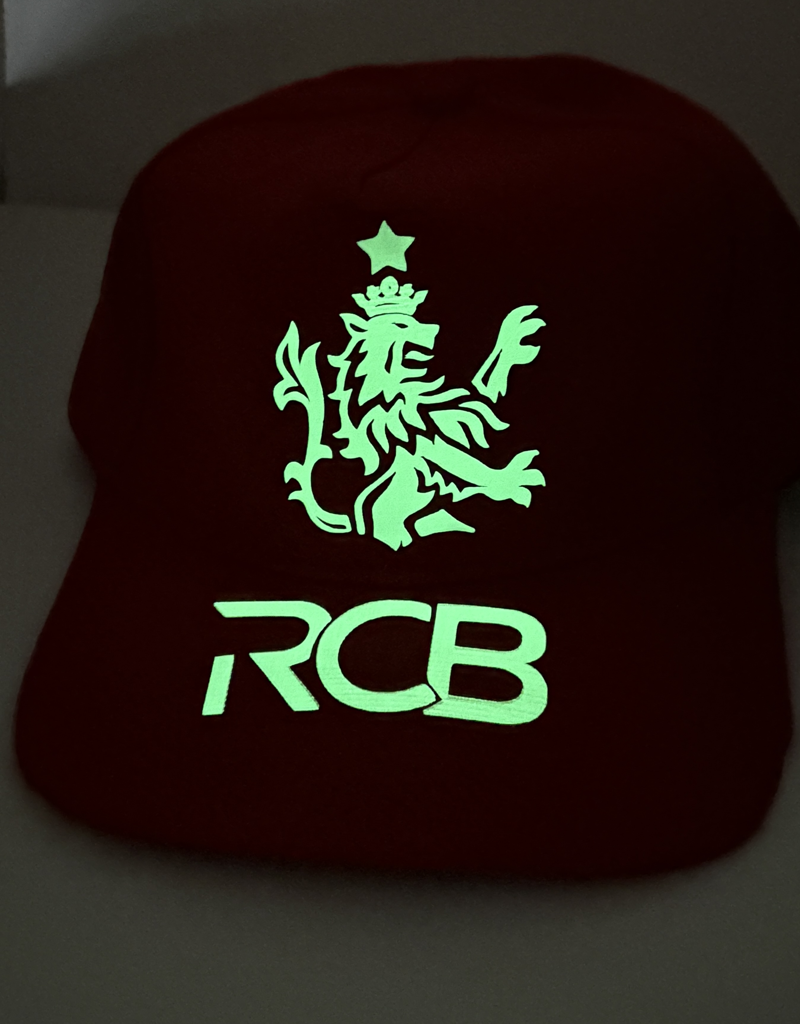 Kids Red Cap with Glow in dark Customization - RCB
