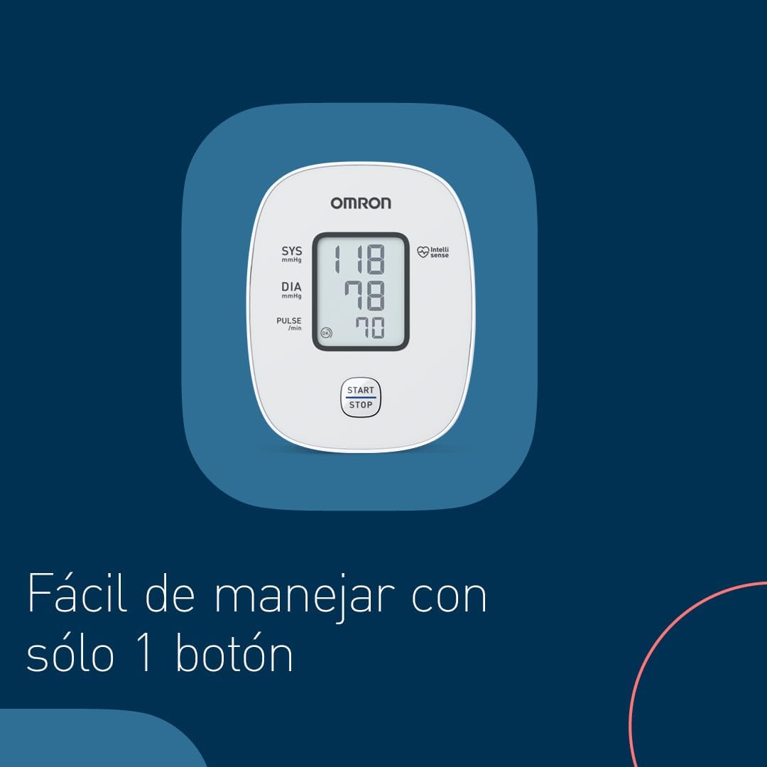 Monitor de Pressão Arterial OMRON X2 Basic Tensiómetro de braço digital, medição precisa da pressão arterial e do pulso, validado clinicamente