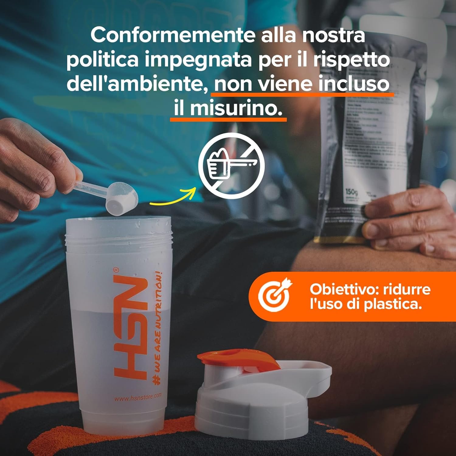 Creatina Monoidratada 100% Pura HSN - em pó sem sabor 500 g | 100% monohidrato de creatina microfibra, não inclui doseador, sem adição e livre de poluentes, não-OGM e vegano, sem glúten