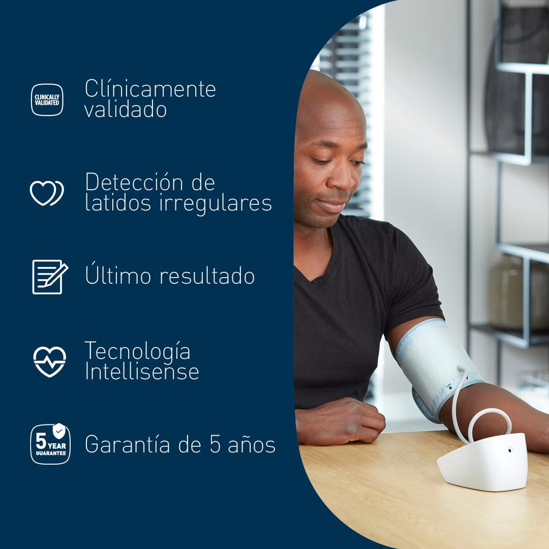 Monitor de Pressão Arterial OMRON X2 Basic Tensiómetro de braço digital, medição precisa da pressão arterial e do pulso, validado clinicamente