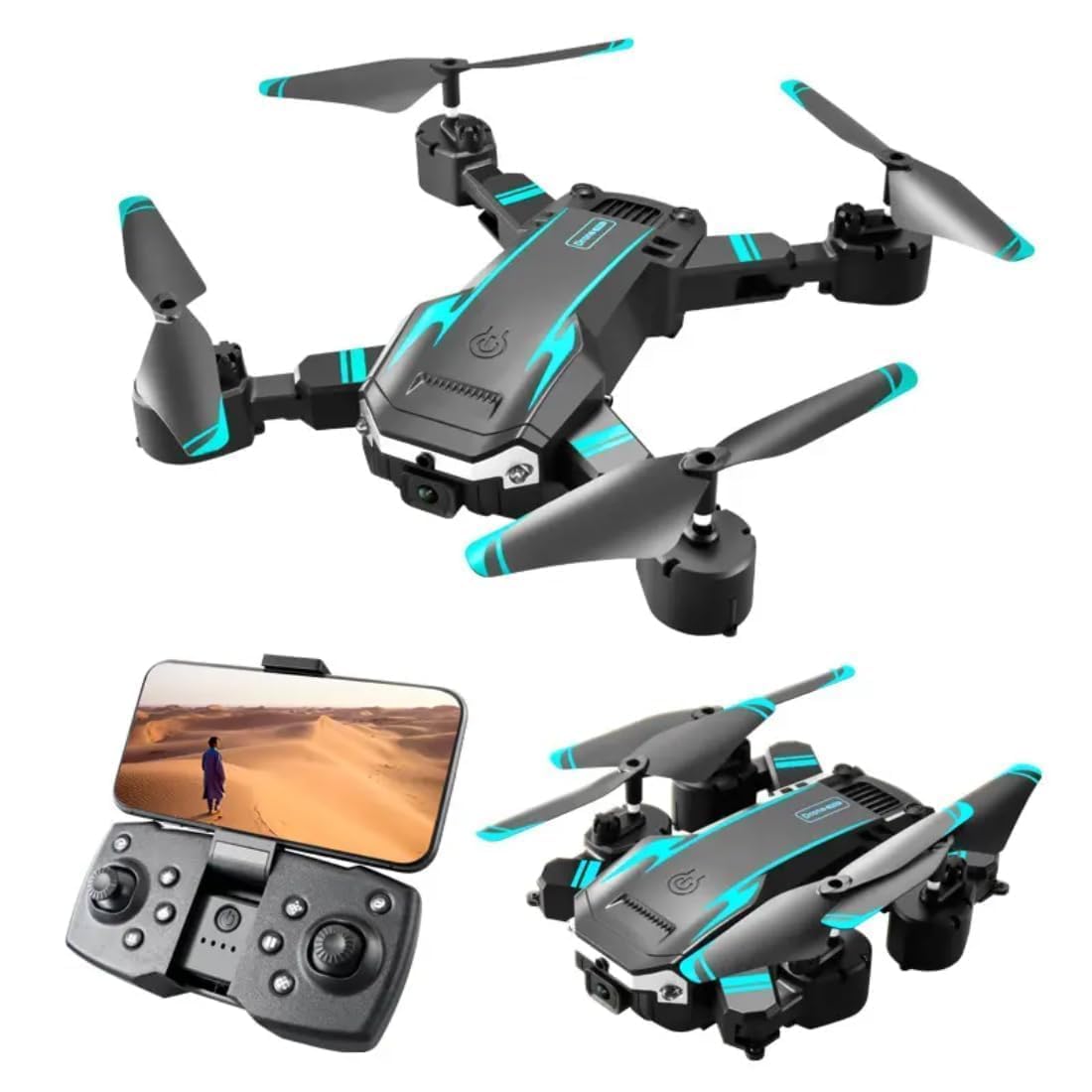 Drone with 4k Camera Foldable 1080P HD Drone with FPV Live Video, Gestures Selfie, Altitude Hold, One Key Take Off/Landing, 3D Series Flips, Headless Mode, Aerial For  Adults