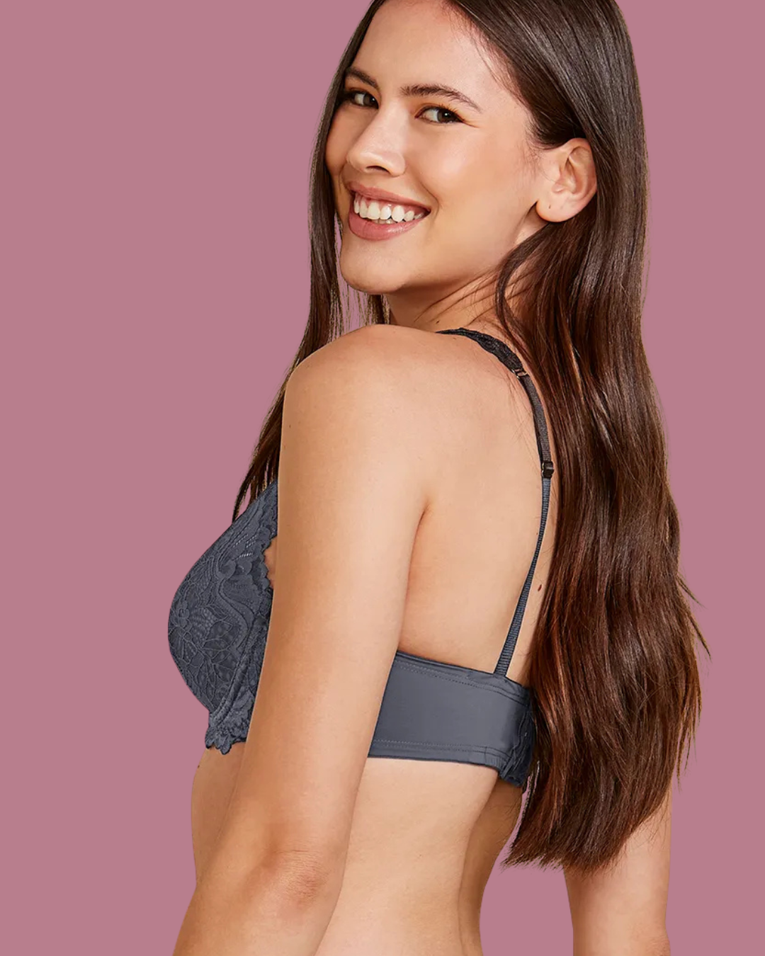Sutiã Renda Confort Cinza – Bonjur
