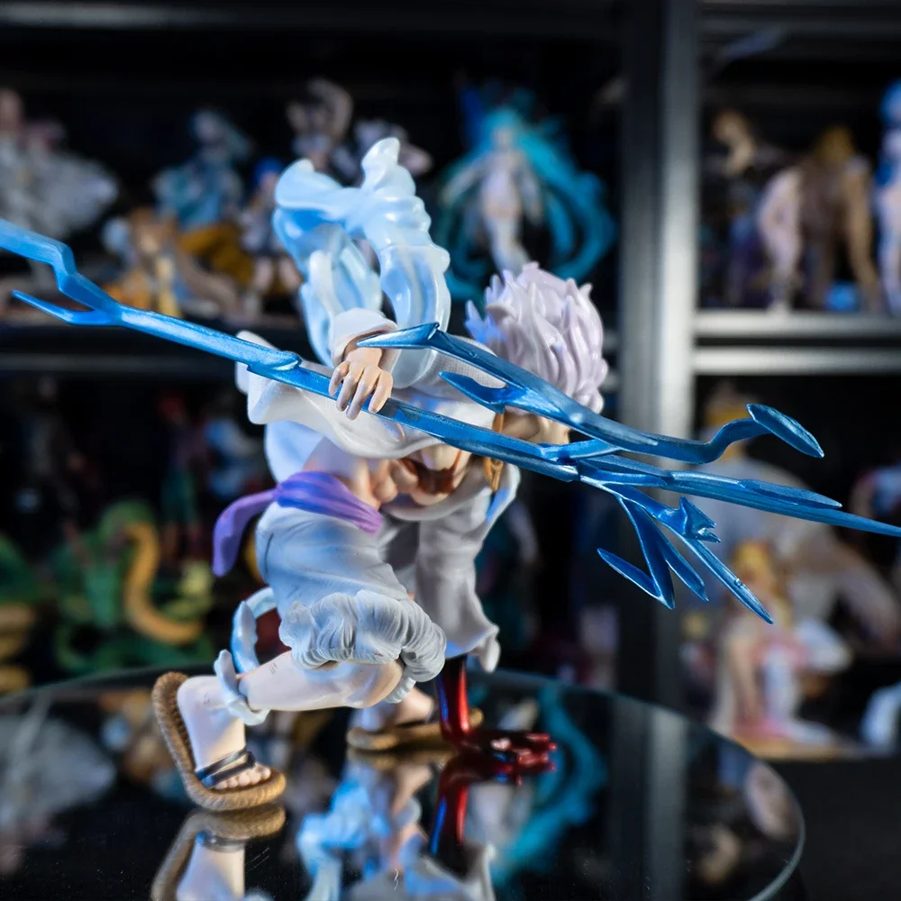 One Piece Luffy Gear 5 Sun God Nika Figure – 19cm PVC Anime Collectible Statue