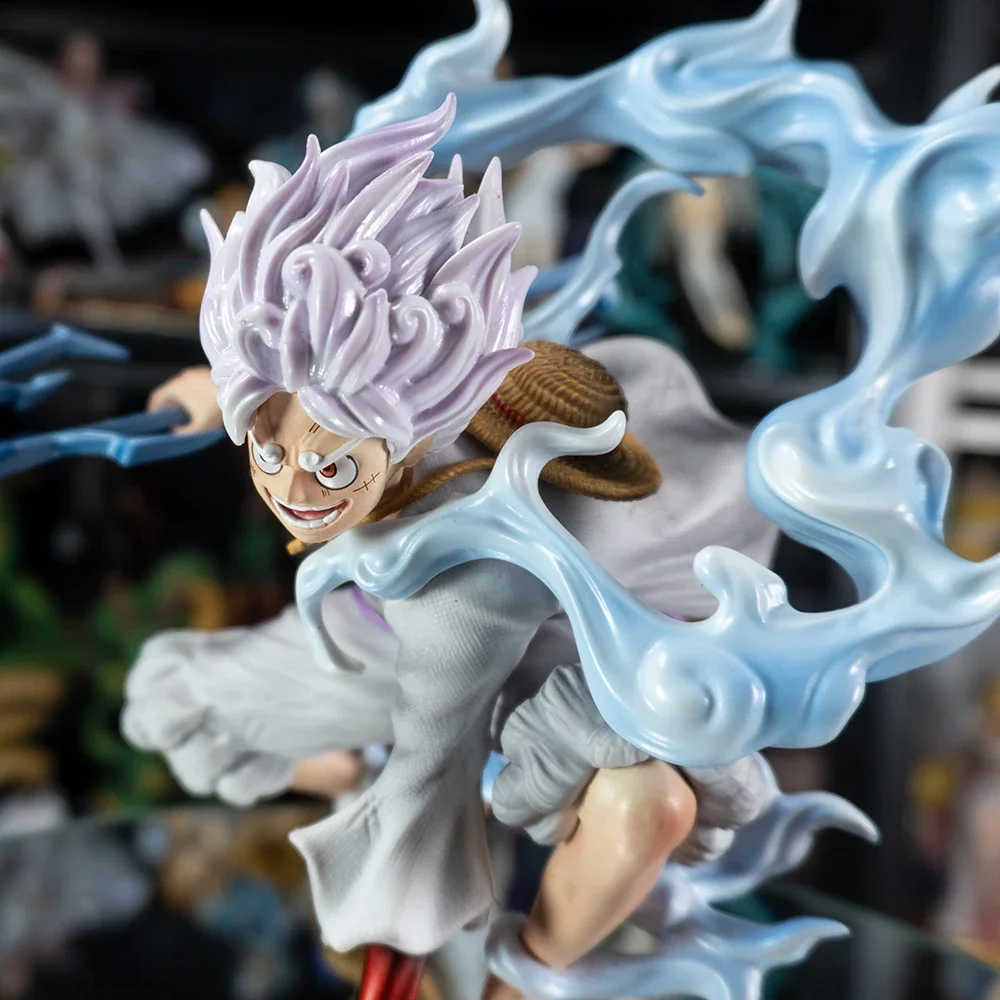 One Piece Luffy Gear 5 Sun God Nika Figure – 19cm PVC Anime Collectible Statue