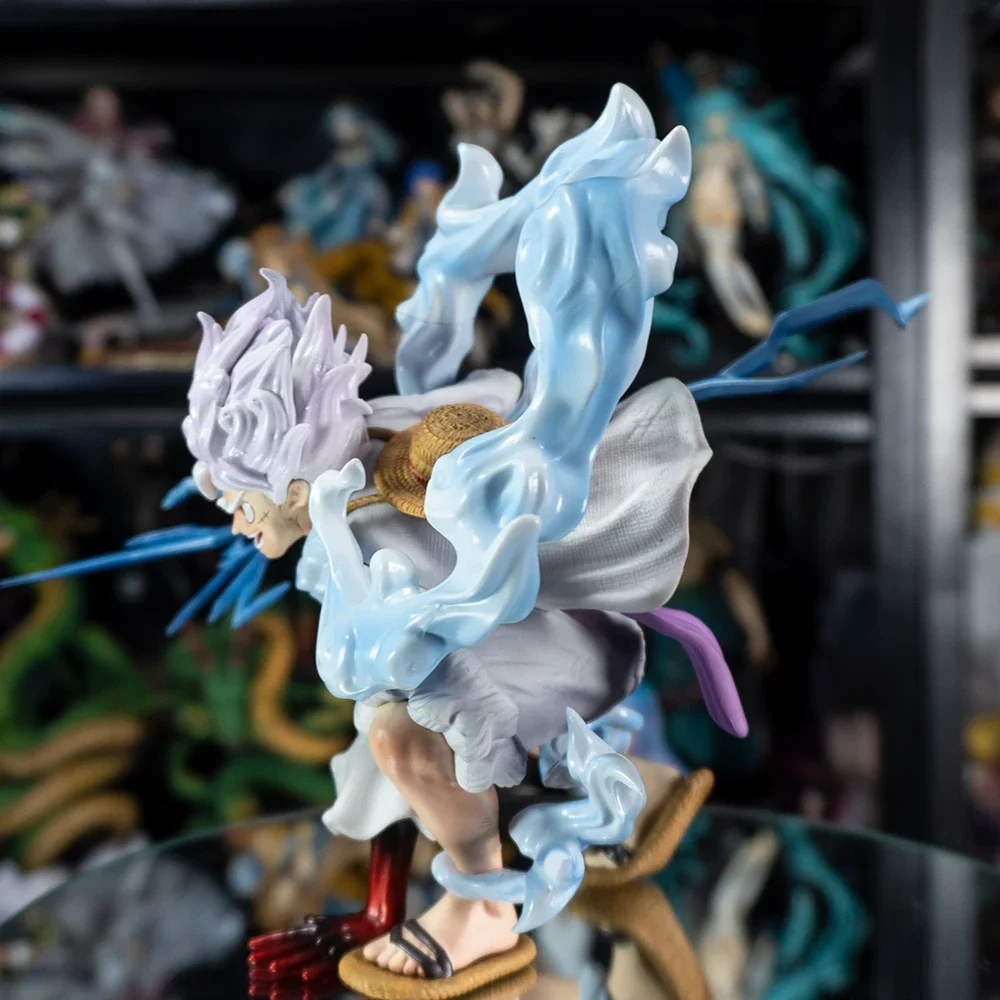 One Piece Luffy Gear 5 Sun God Nika Figure – 19cm PVC Anime Collectible Statue