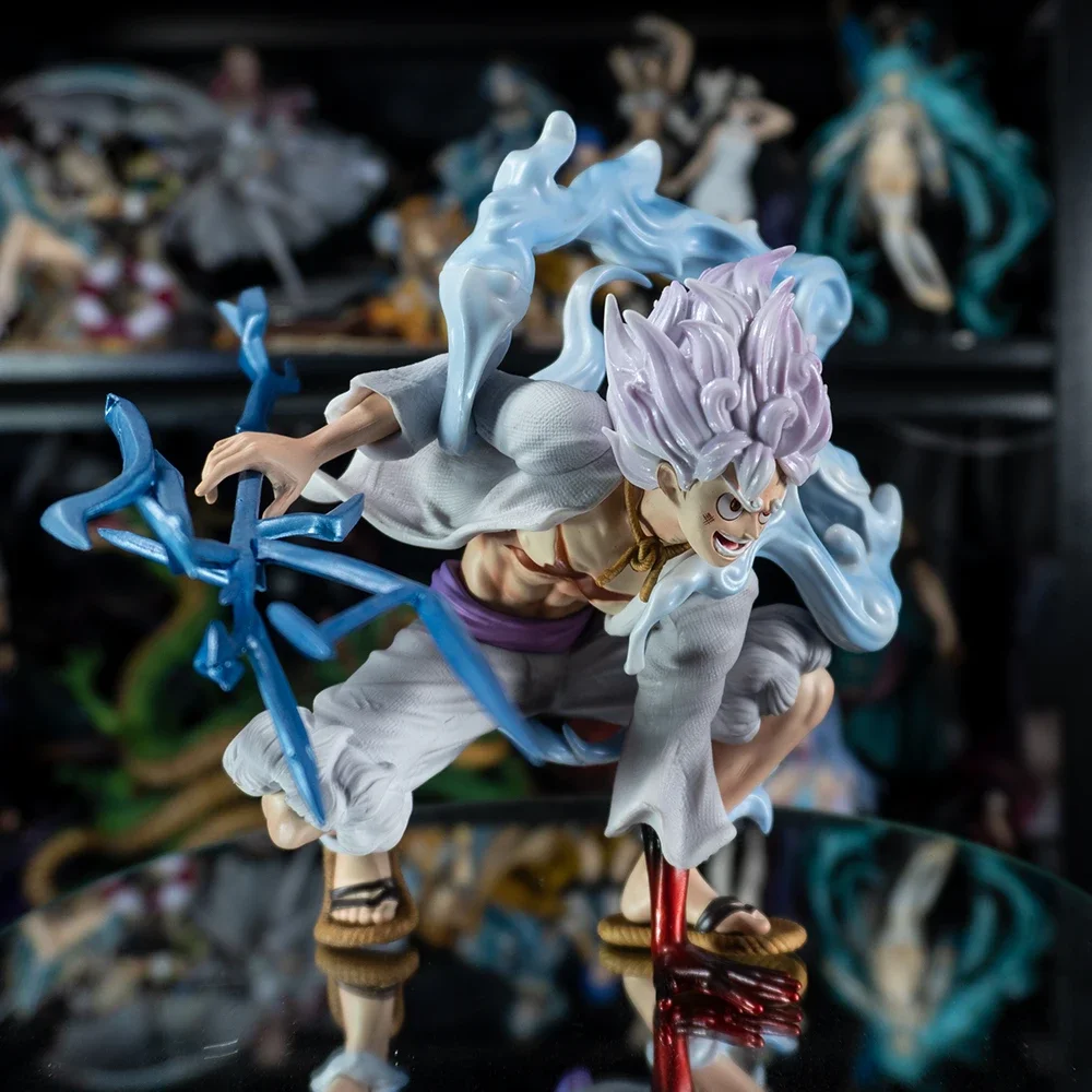 One Piece Luffy Gear 5 Sun God Nika Figure – 19cm PVC Anime Collectible Statue